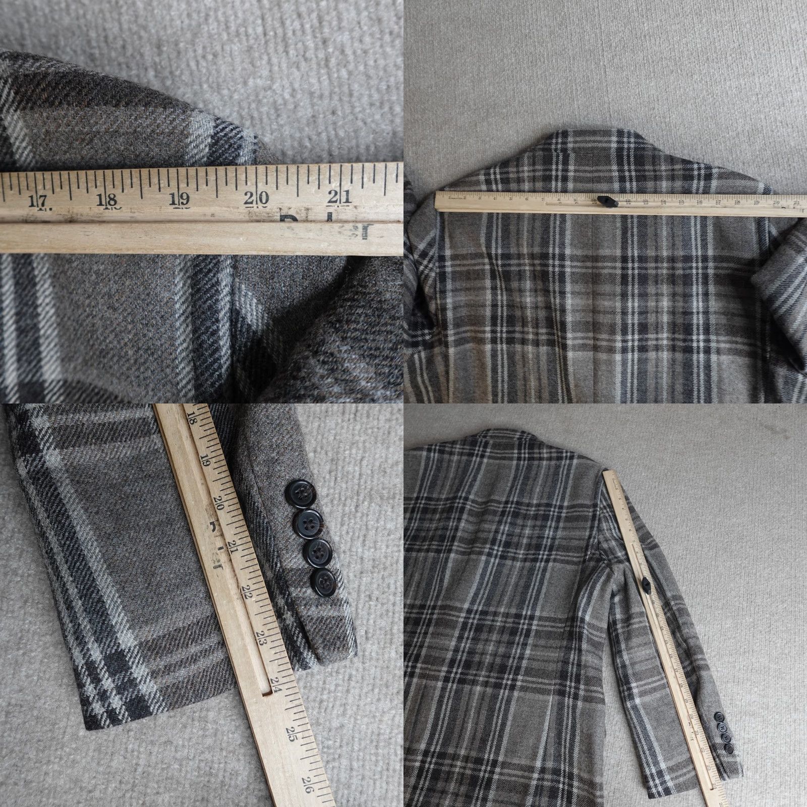 Ralph Lauren Lauren Ralph Lauren Sport Coat Men 48R Brown Plaid 100% Wool Tweed Notch Lapel Two-Button Single-Breasted Dress Jacket Gray? No, Brown Size US M / EU 48-50 / 2 - 8 Thumbnail