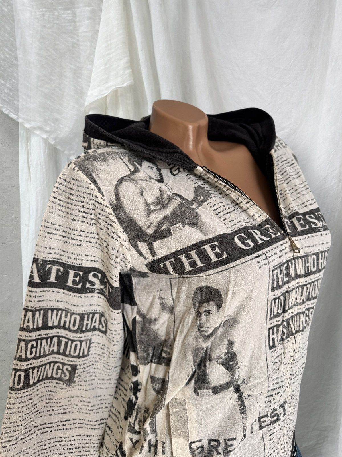 Dolce & Gabbana D&G Dolce & Gabbana x Mohamed Ali Gazette Printed Zip Hoodie Size XS / US 0-2 / IT 36-38 - 3 Thumbnail
