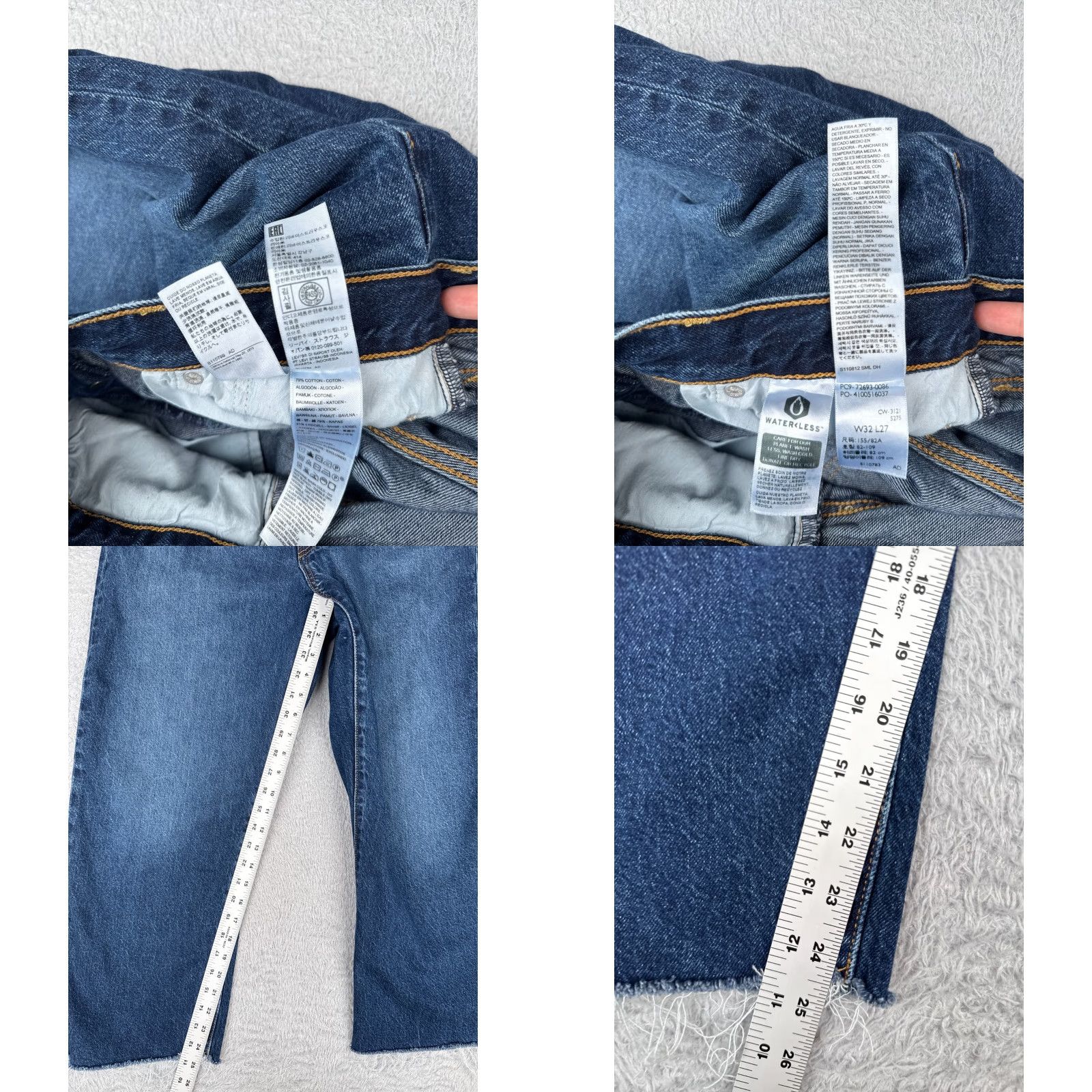 Levi's Levi's Jeans Women 32 Blue Distressed High Rise Straight Ankle 32x27 Vintage No Size 24" / US 00 / IT 34 - 8 Thumbnail