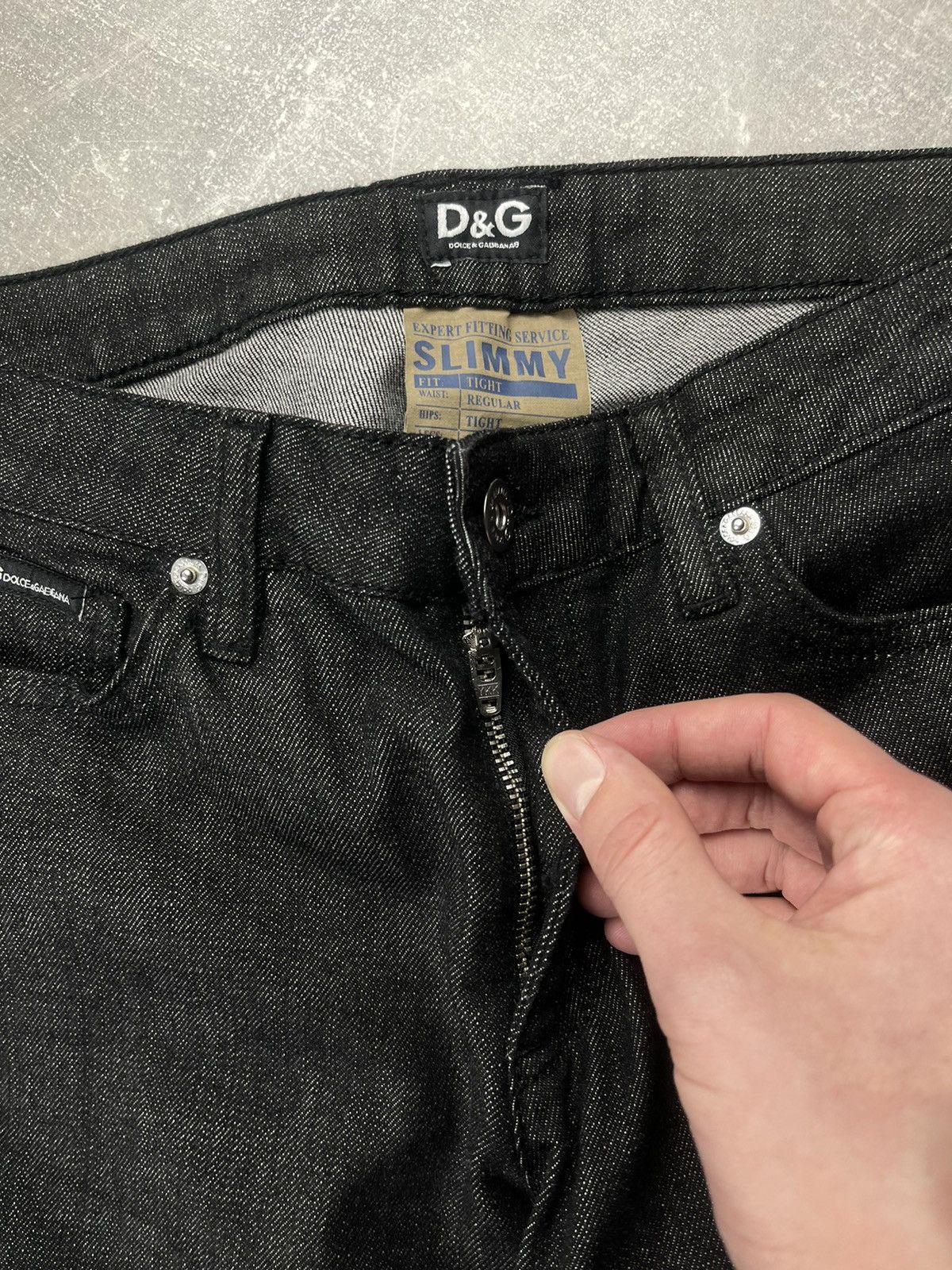 Dolce & Gabbana Vintage D&G Dolce & Gabbana Slimmy Jeans Y2K Black Denim Size 27" / US 4 / IT 40 - 10 Thumbnail