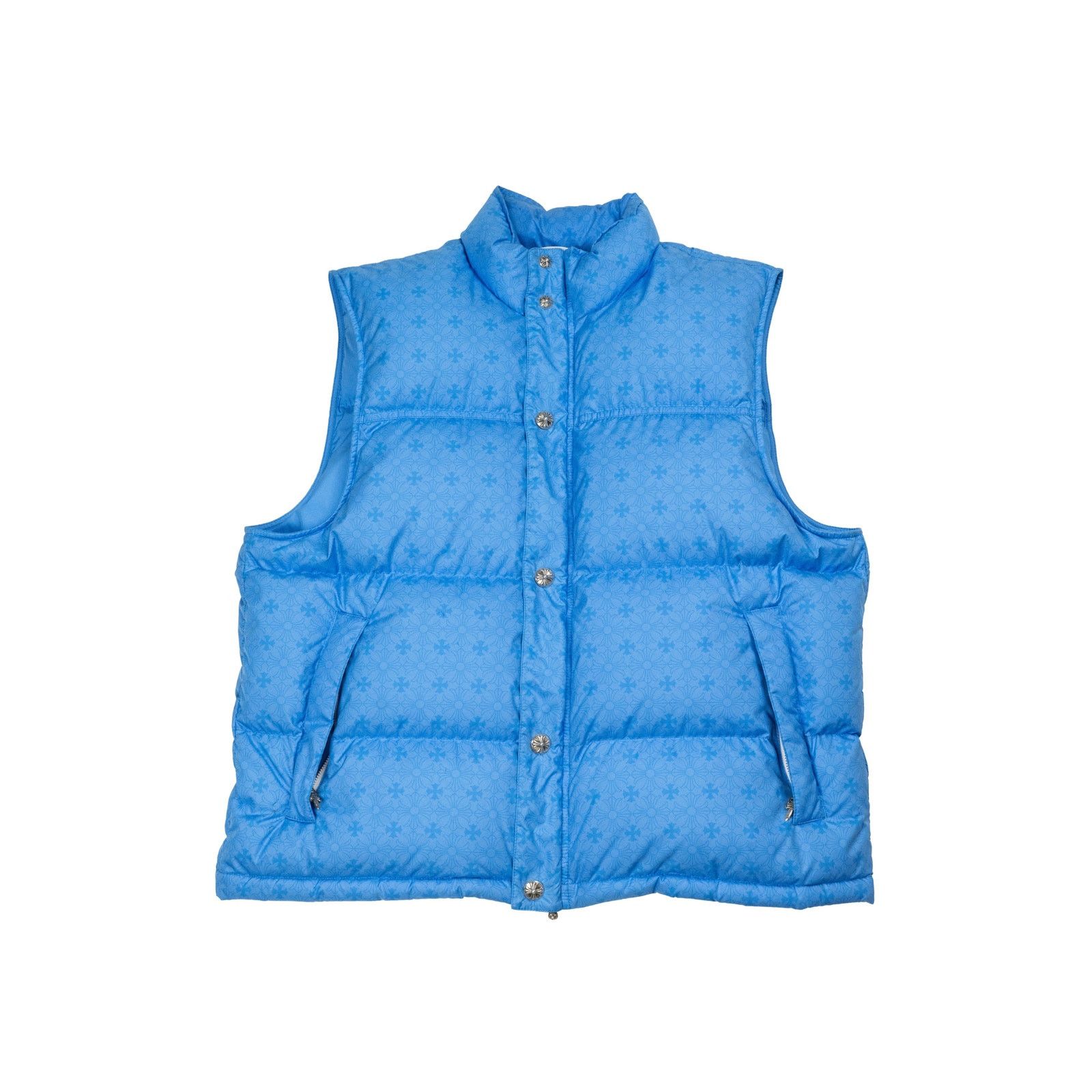 Chrome Hearts Monogram Stiff Puffer Vest 'Blue' Size US M / EU 48-50 / 2 - 1 Thumbnail