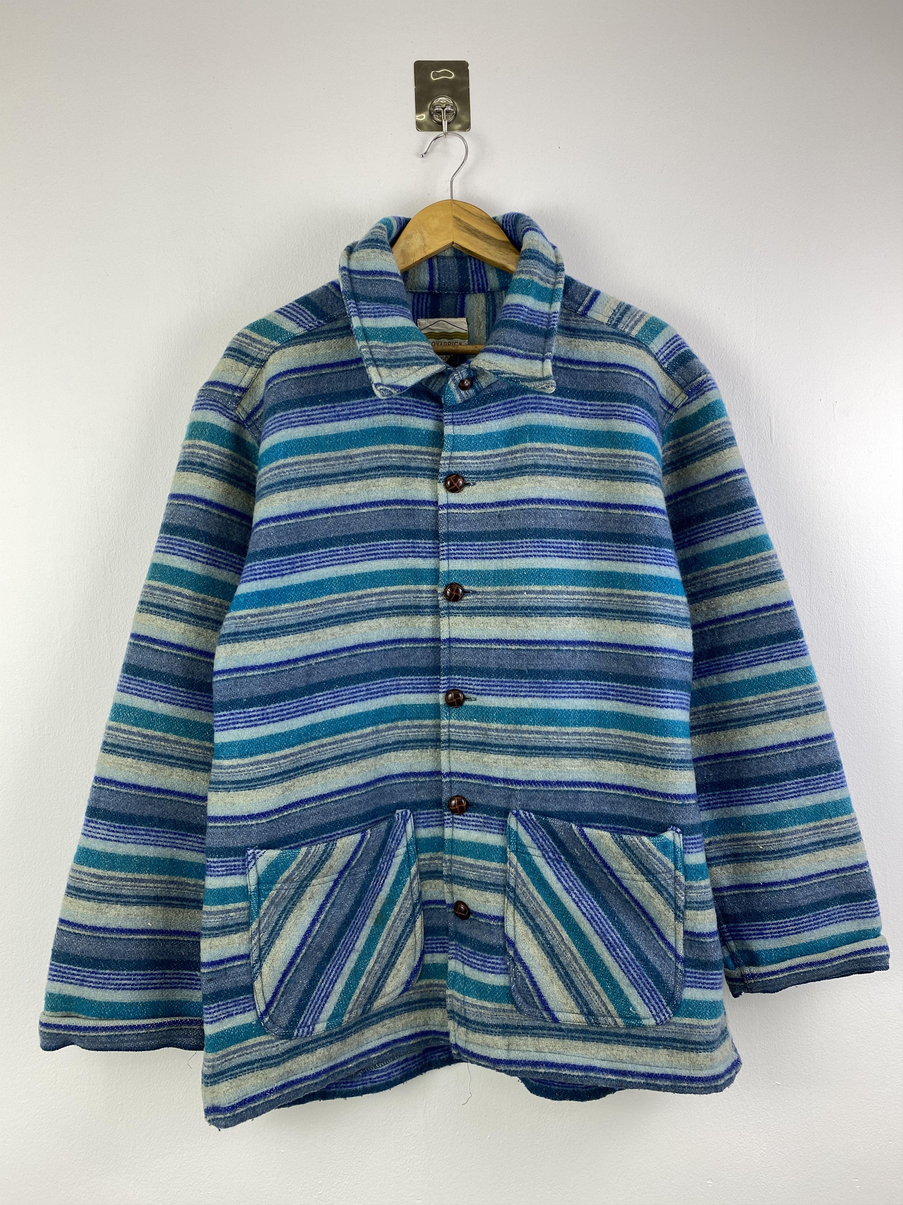 Other Vintage 80s Movenpick Original-Knit Wool Striped J0071 Size US M / EU 48-50 / 2 - 1 Thumbnail