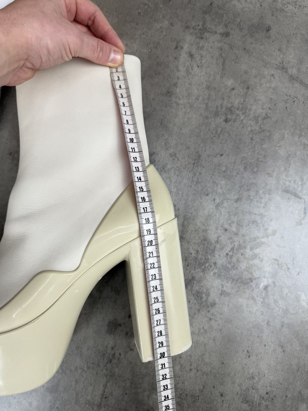 Peter Do at.kollektive x Peter Do Leather Platform Ankle Boots White Size US 10 / IT 40 - 17 Thumbnail