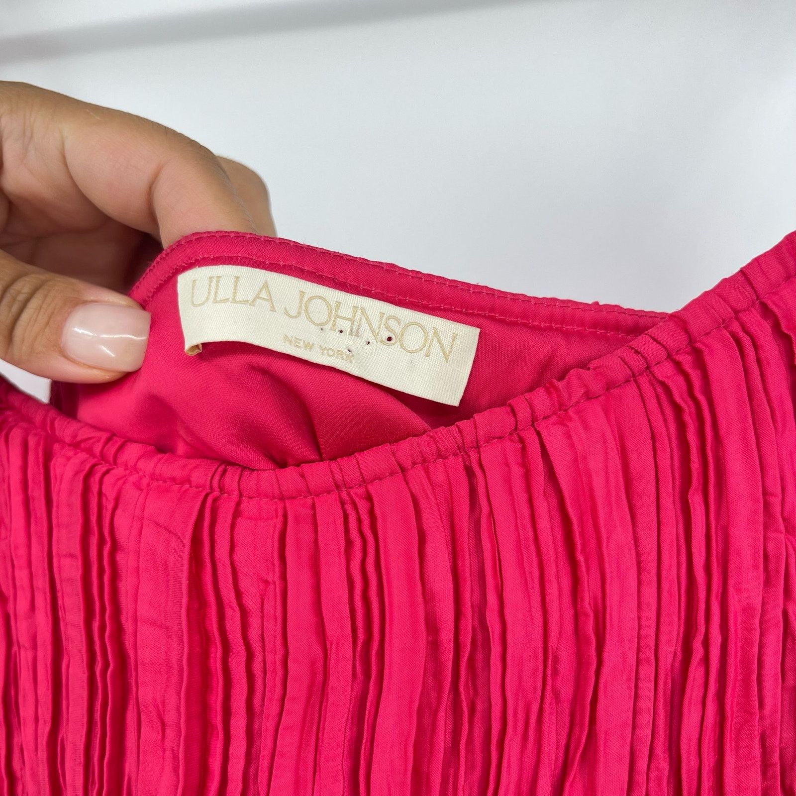 Ulla Johnson Ulla Johnson | Orla Dress Orchid Pink Crinkle Pleated Midi 8 Size M / US 6-8 / IT 42-44 - 6 Thumbnail