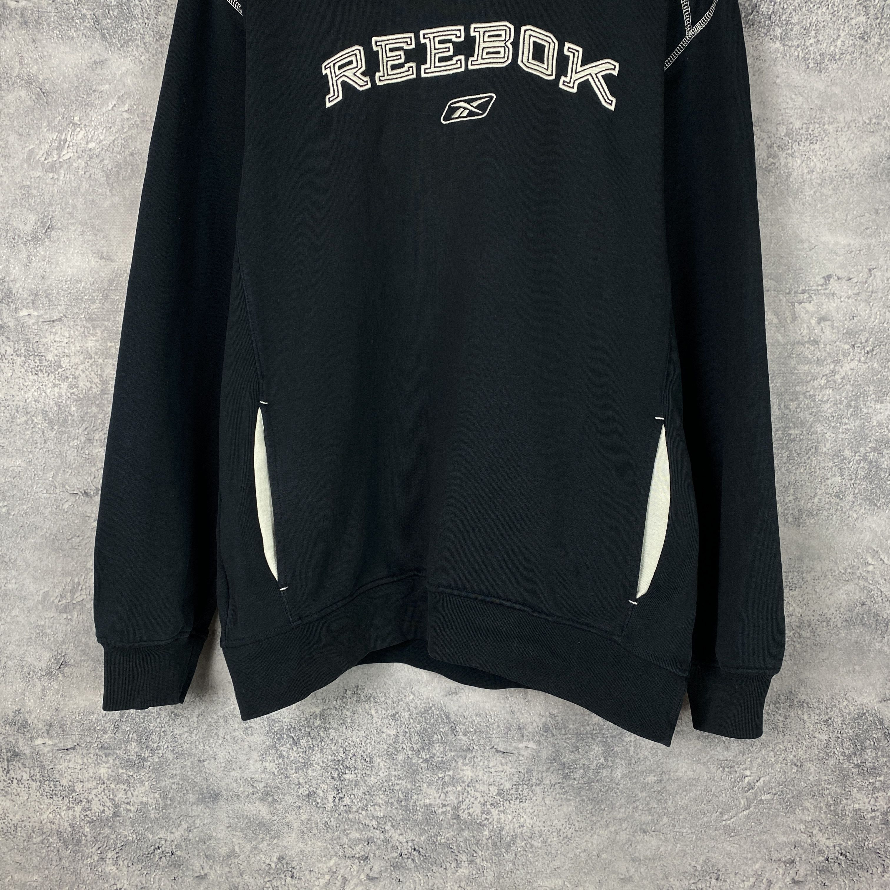 Reebok × Vintage Reebok Big Logo Vintage Hoodie Men's Size L Blue Long Sleeve Size US L / EU 52-54 / 3 - 3 Thumbnail