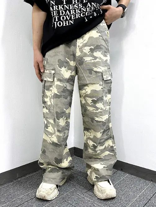 Jean American retro heavy duty multi-pocket camouflage cargo jean Size US 32 / EU 48 - 1 Thumbnail