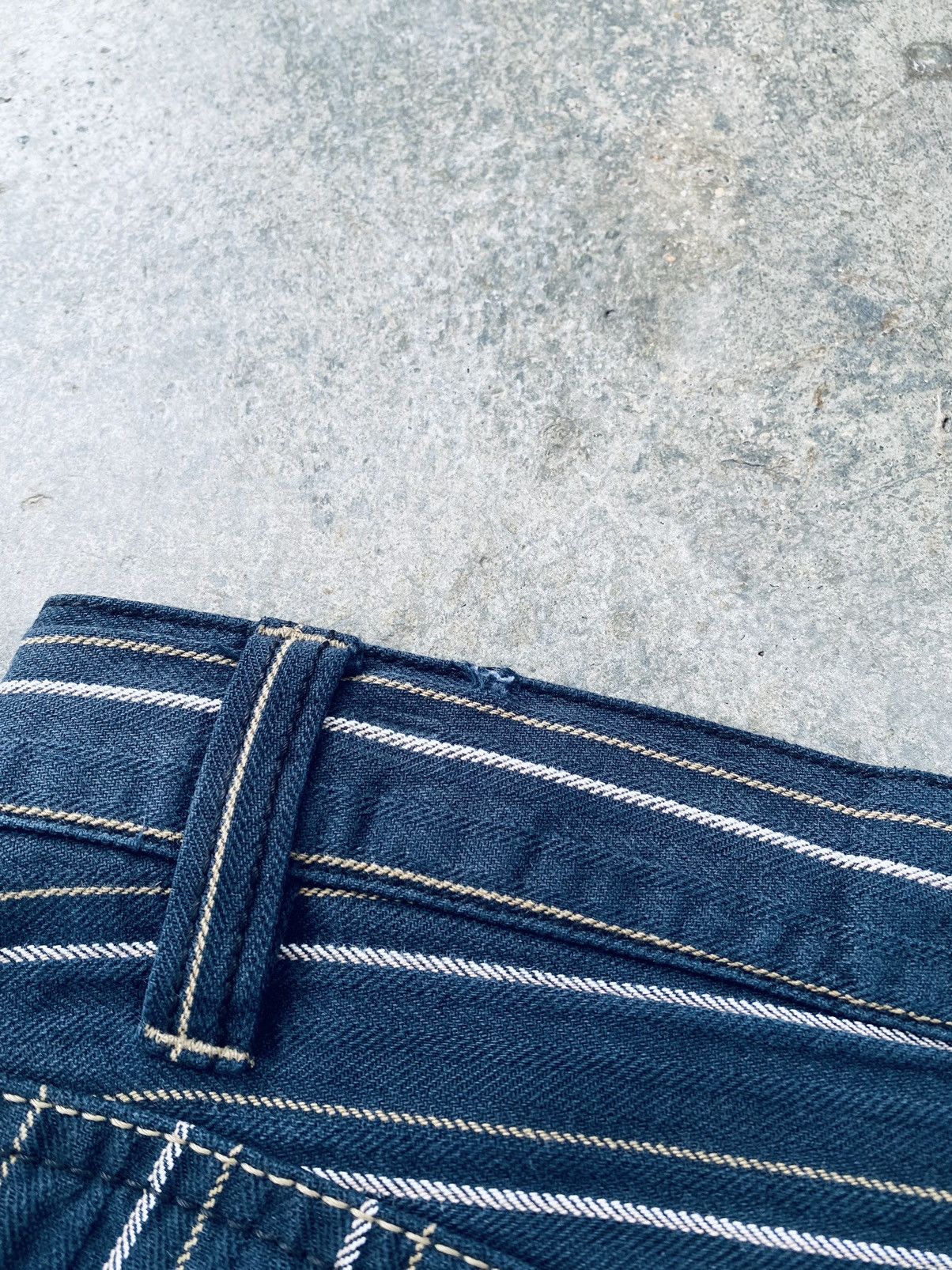 Vintage Vintage Ikka Herringbone Striped Distressed Pants Size US 30 / EU 46 - 17 Thumbnail