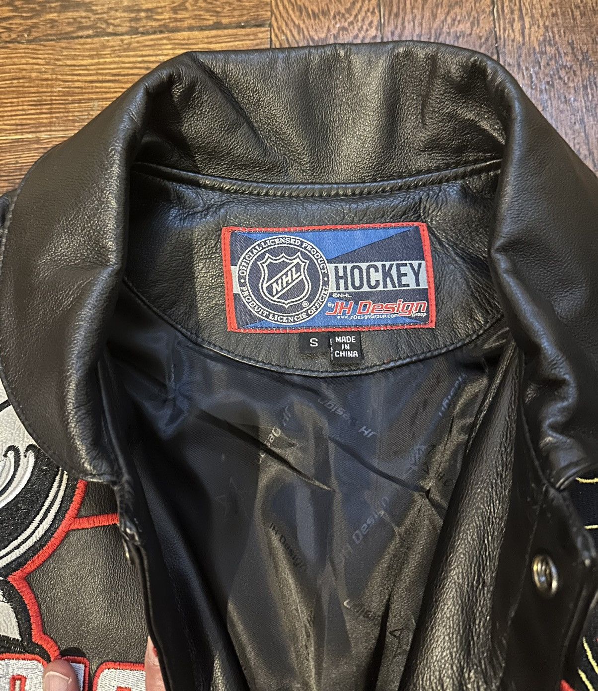 Jeff Hamilton LASTDROP Vtg Jeff Hamilton Chicago Blackhawks Leather Jacket Size US S / EU 44-46 / 1 - 7 Thumbnail