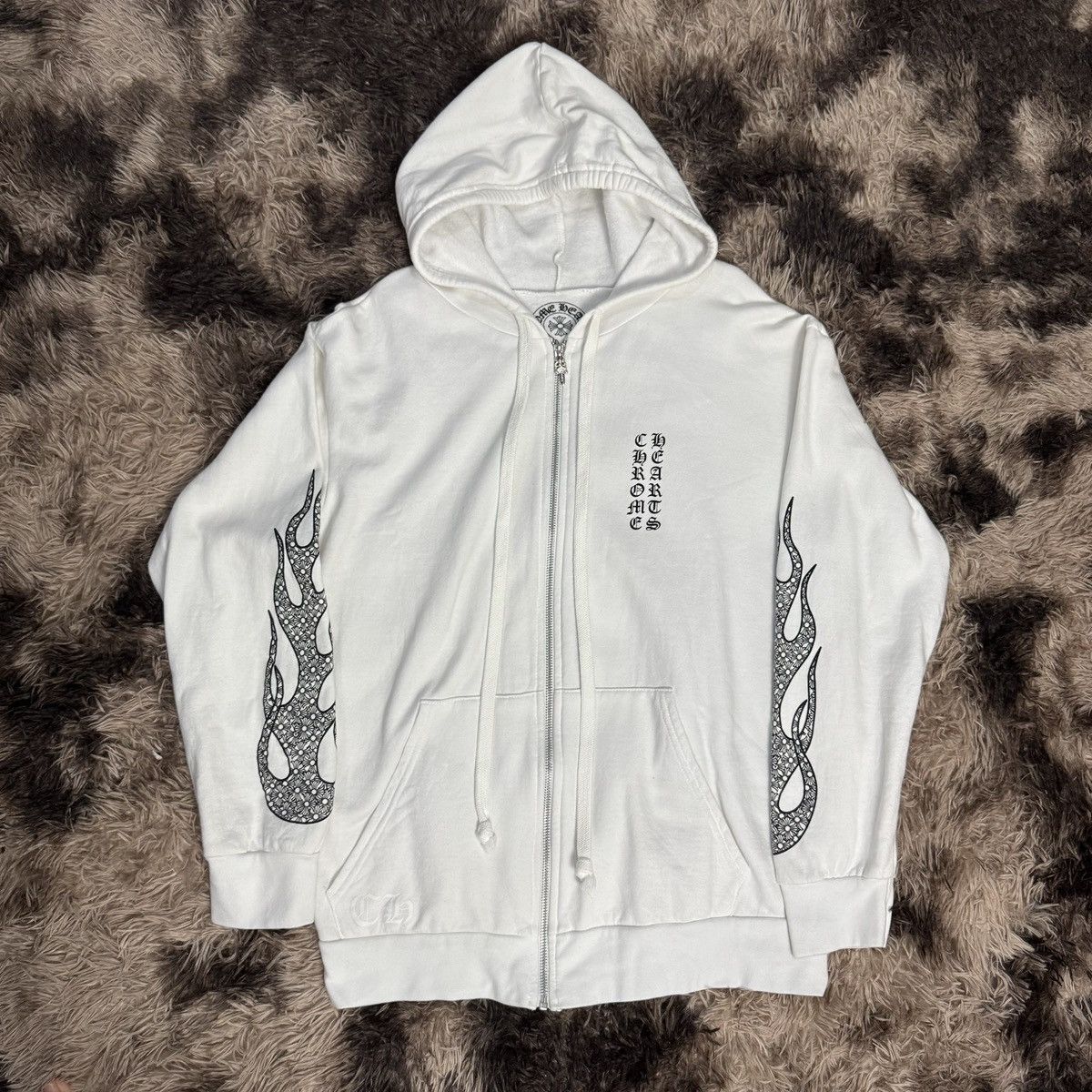 Chrome hearts hoodie white newest XXL