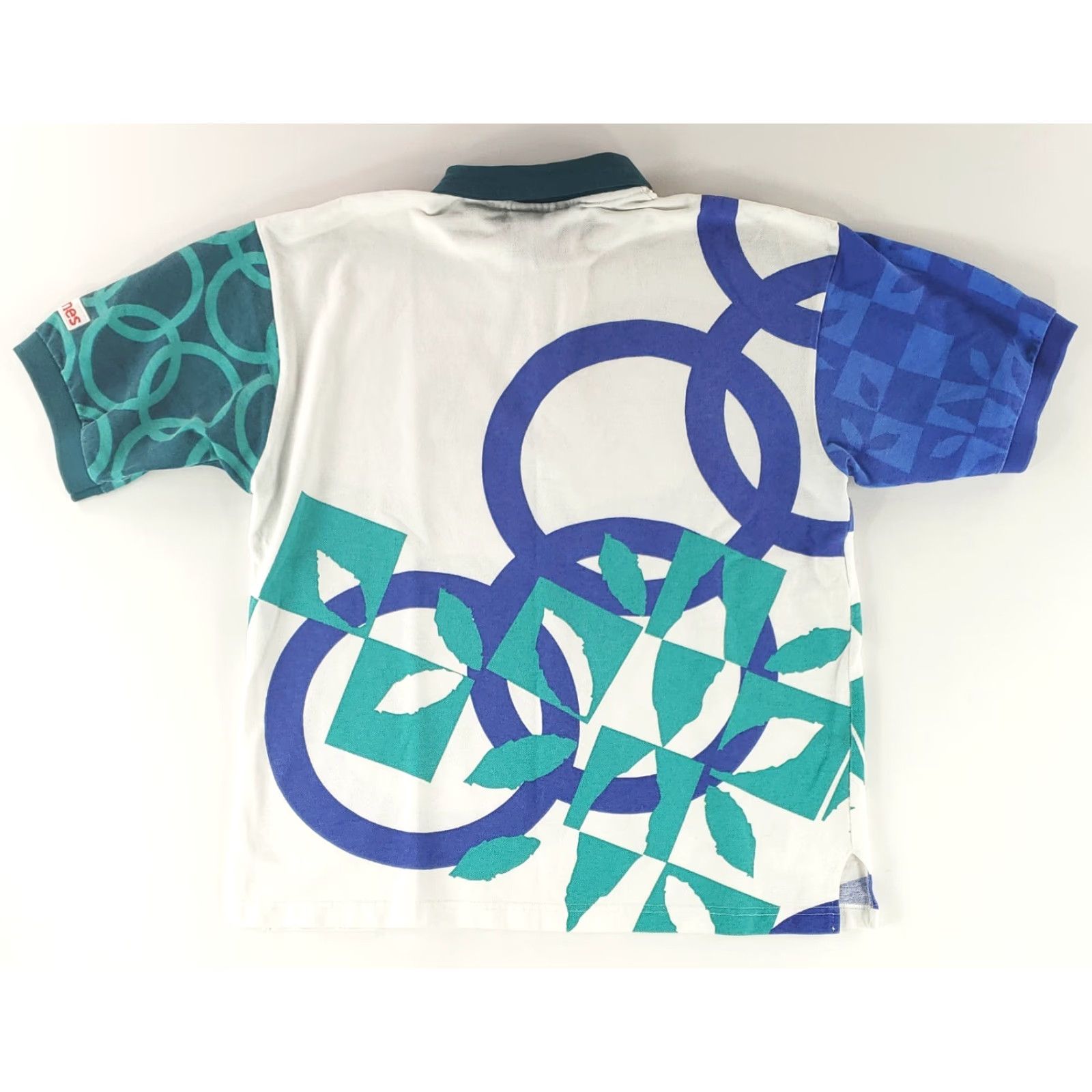 Hanes VINTAGE Hanes 1996 Atlanta Olympics Polo Shirt AOP White Green Blue Mens M Size US M / EU 48-50 / 2 - 5 Thumbnail