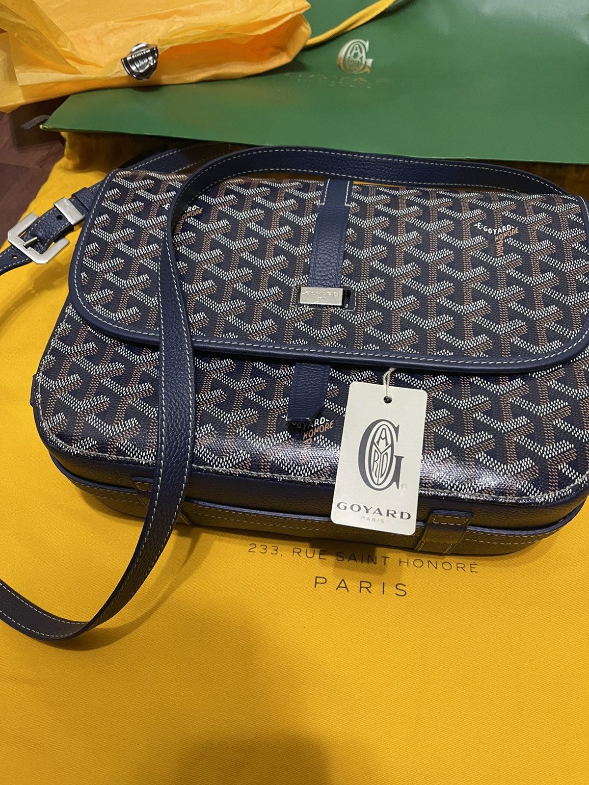 Goyard Belvedere MM Navy Blue