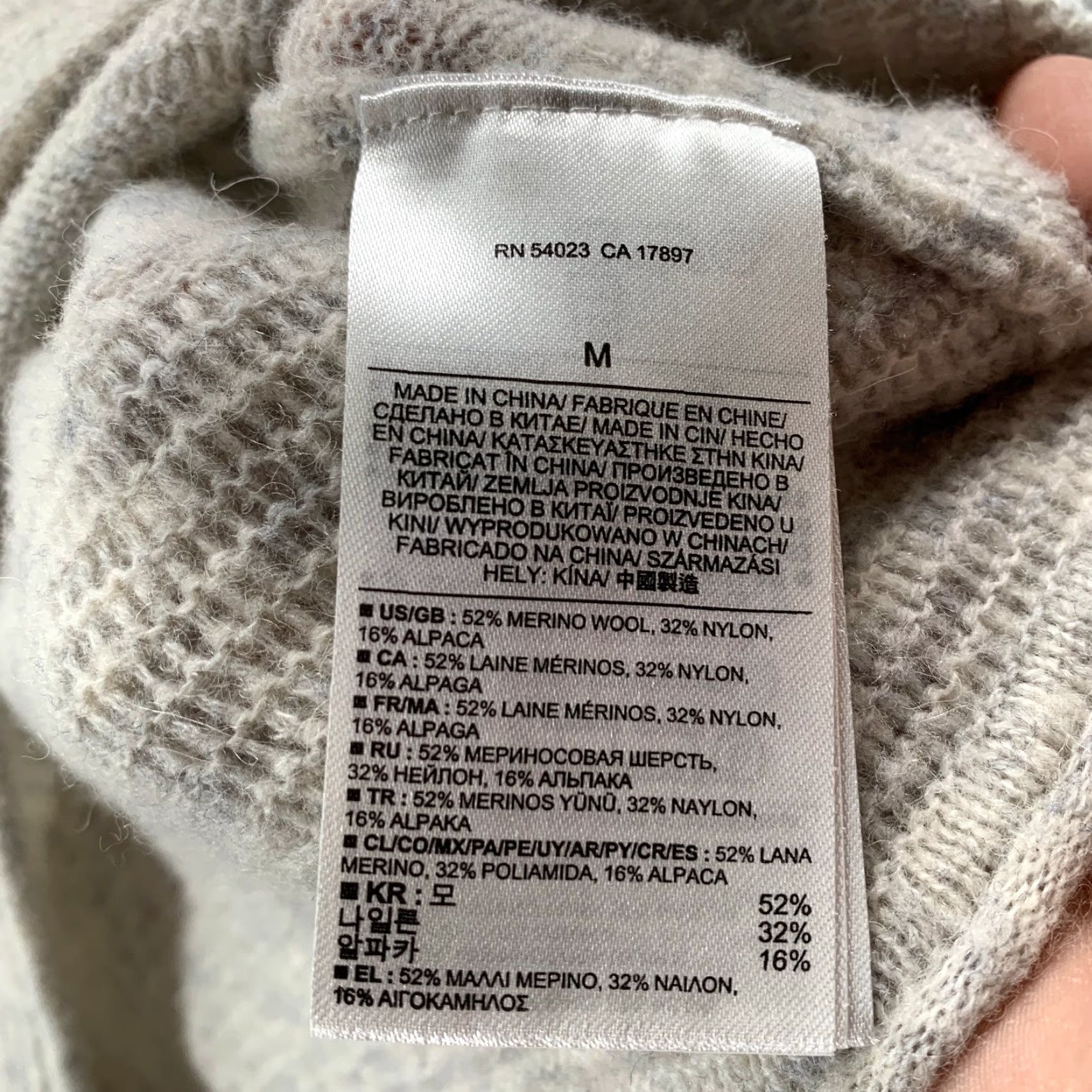 Banana Republic Banana Republic Merino Wool Alpaca Sweater Womens M Gray Mock Neck Ribbed Sleeve Pullover Knit Medium Womens Size M / US 6-8 / IT 42-44 - 4 Thumbnail