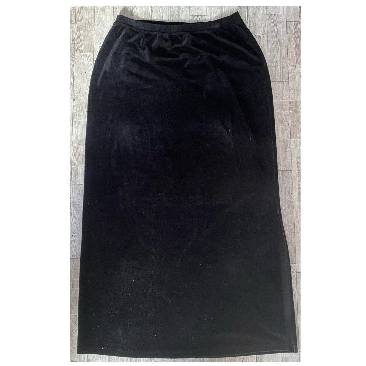 Vintage Islander, Vintage, Basic, Black Velvet, Midi/Maxi Skirt Size 30" / US 8 / IT 44 - 3 Thumbnail