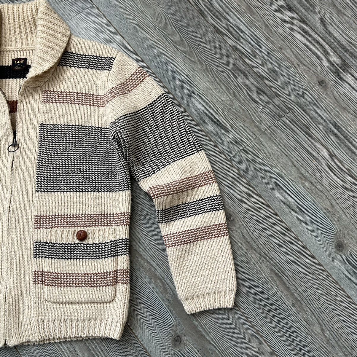 Lee Lee 101 Shawl Neck Knit Wool Cardigan M Size US M / EU 48-50 / 2 - 8 Thumbnail