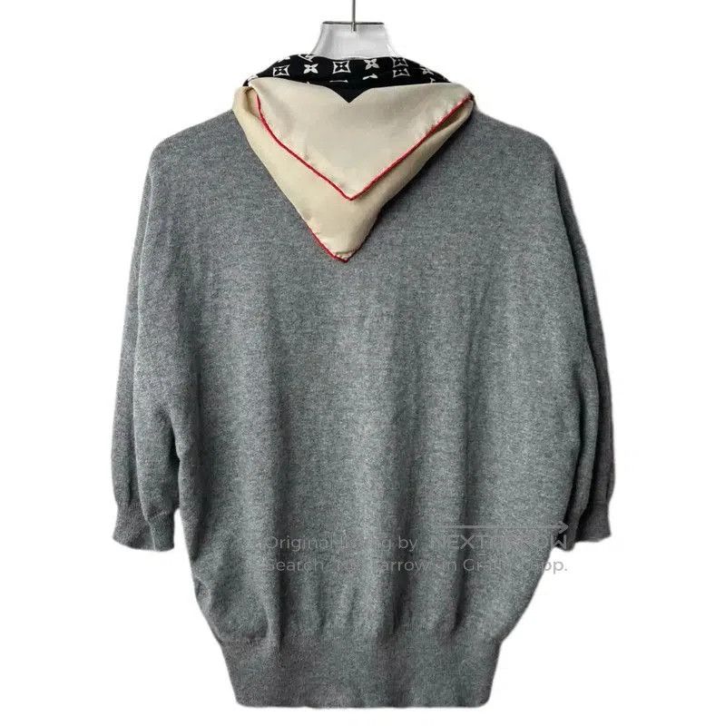 Louis Vuitton Louis Vuitton Grey Cotton Blend Women's Sweater . Size S / US 4 / IT 40 - 2 Thumbnail