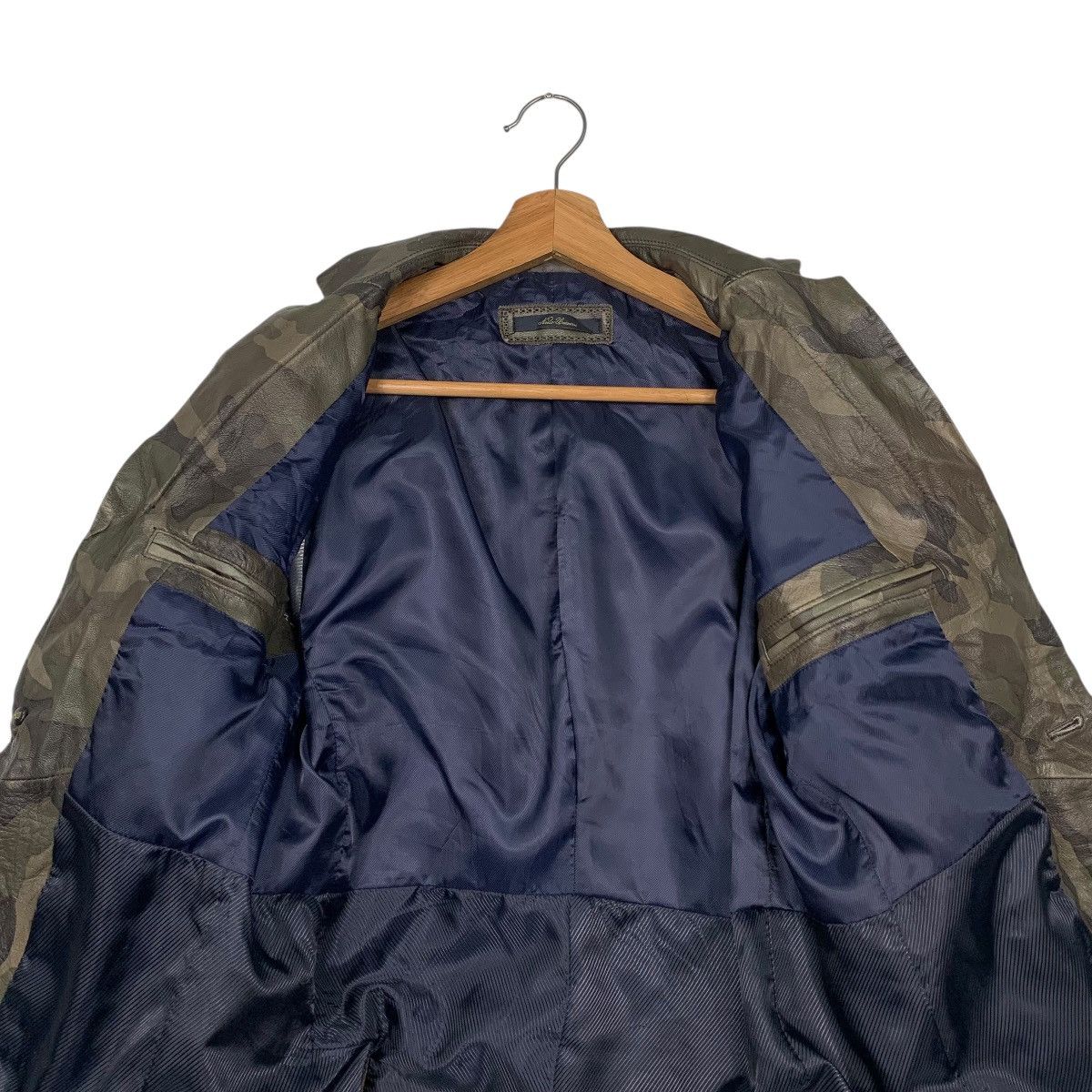 NANO universe Japanese Brand Nano Universe Camo Leather Jacket Size US XS / EU 42 / 0 - 12 Thumbnail