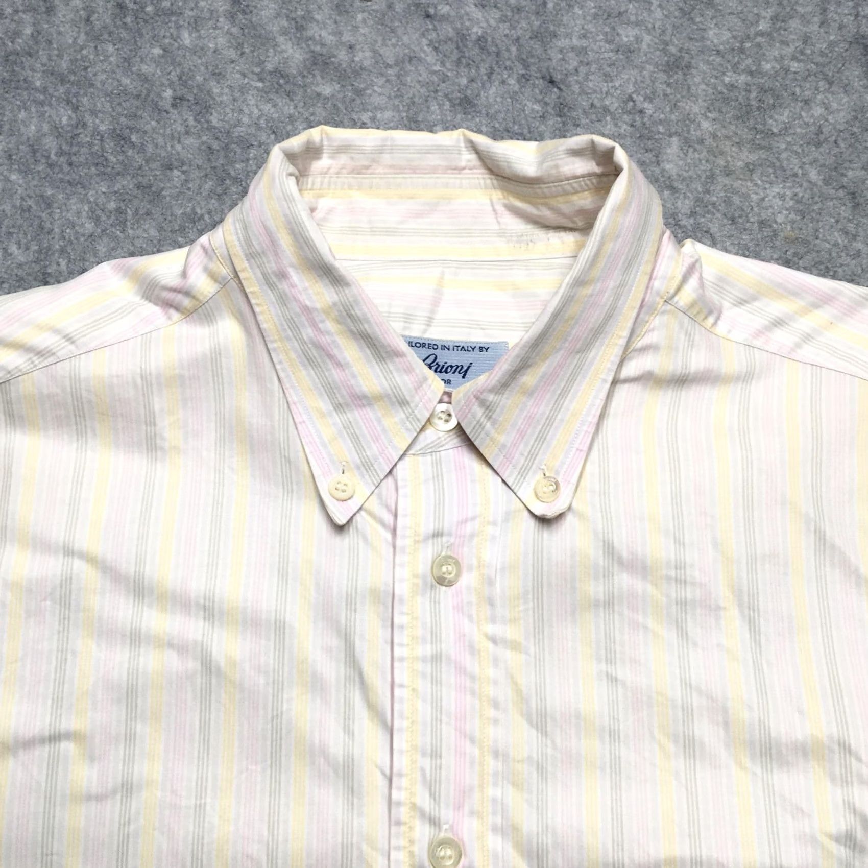 Brioni Brioni Shirt Mens XL Stripe Button-Down Italy Neiman Marcus Luxury Dress Shirt Color White Size 46R - 5 Thumbnail