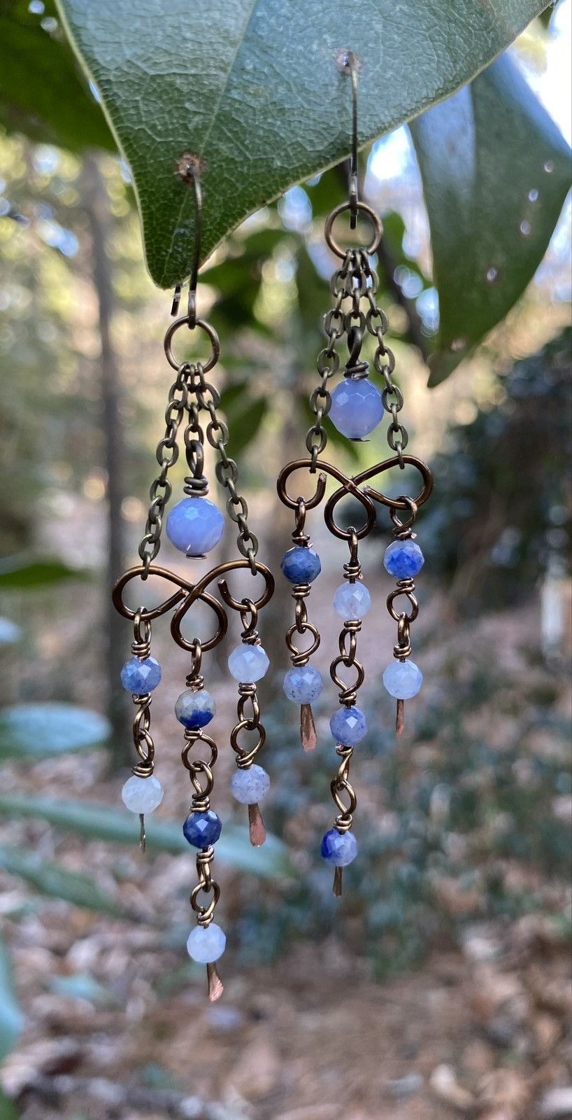 Handmade Blue Quartz Earrings Size ONE SIZE - 1 Thumbnail