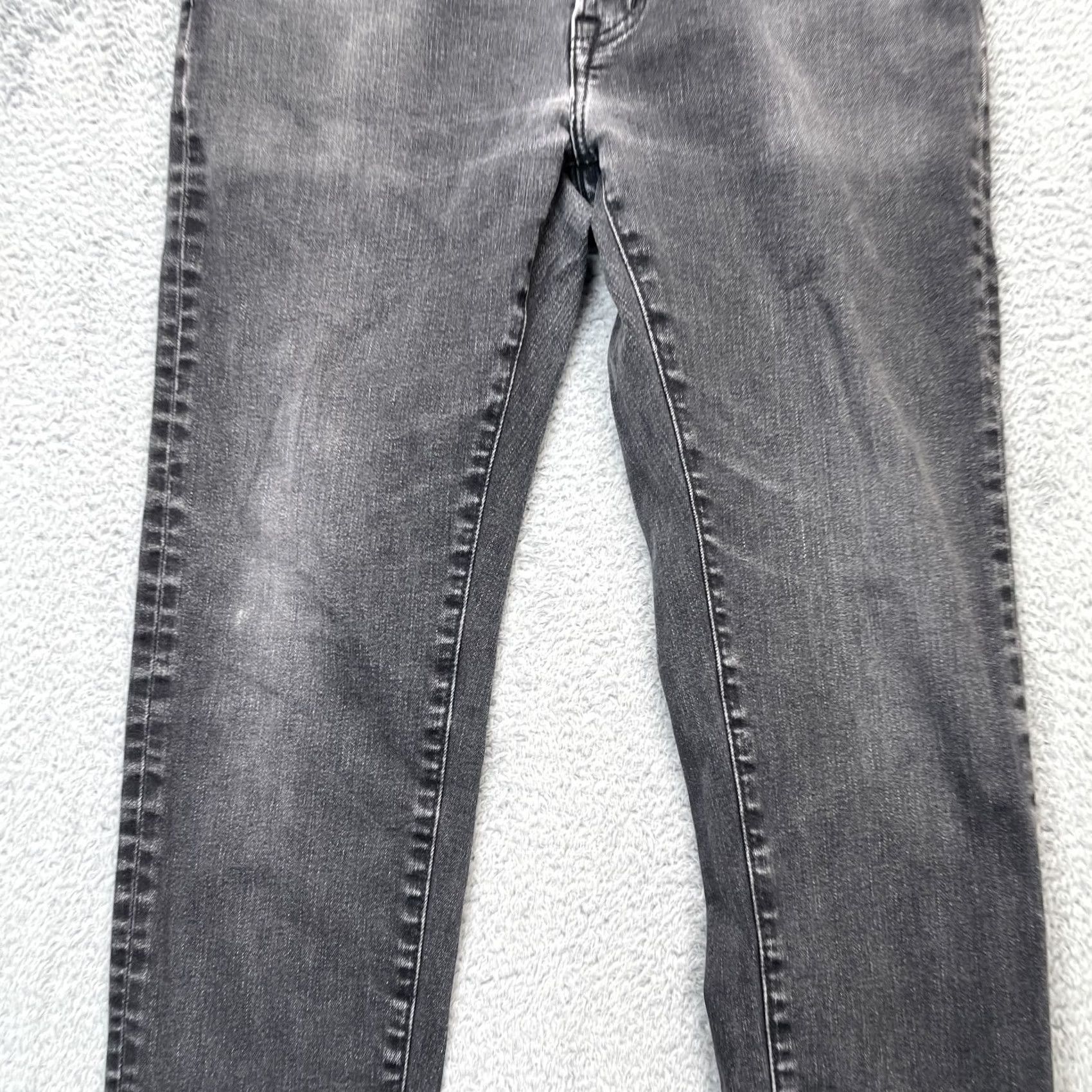 Uniqlo Uniqlo Jeans Mens Gray Skinny Leg Dark Wash Stretch Cotton Logo 32x34 Size US 32 / EU 48 - 5 Thumbnail