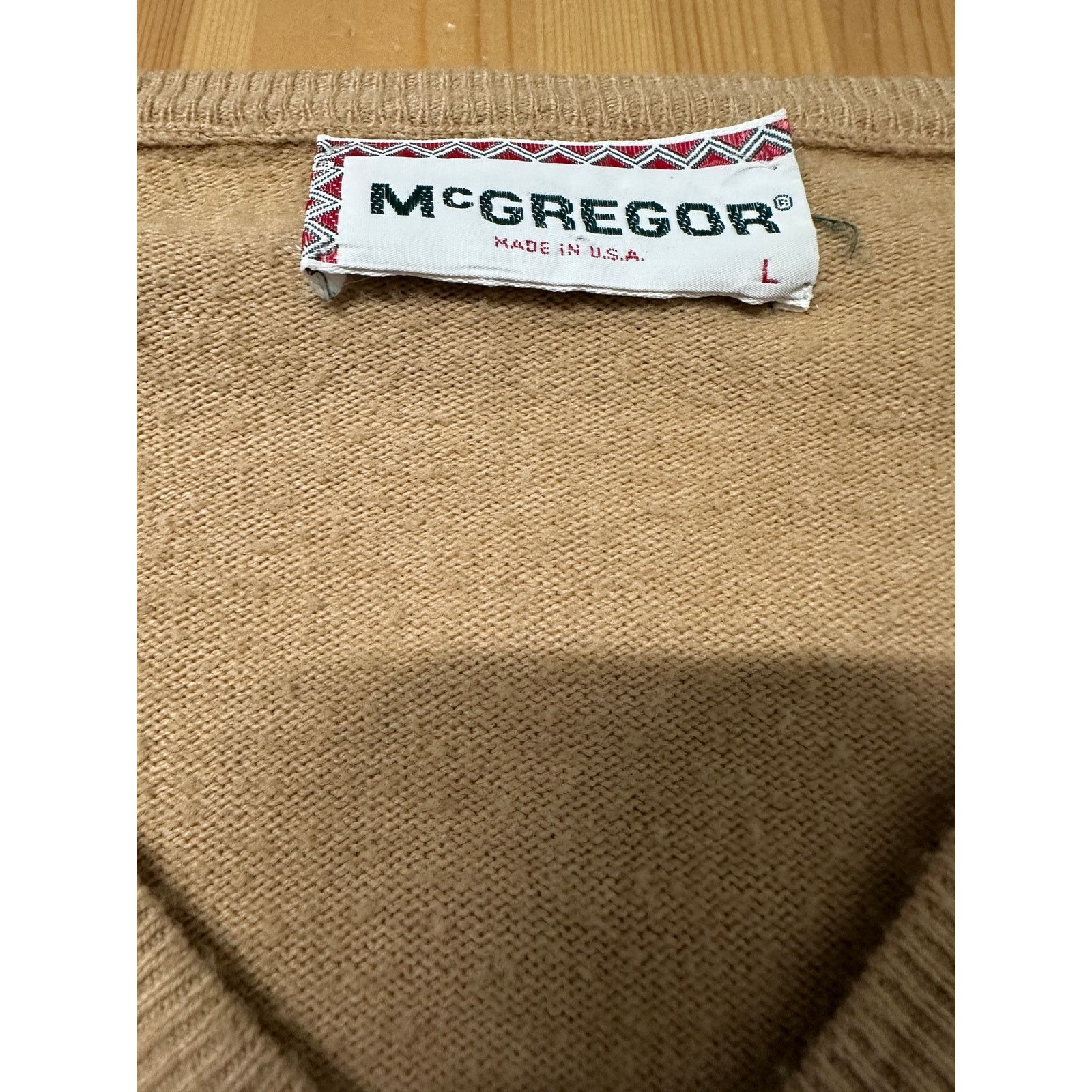 McGregor Vintage MacGregor Mens V-Neck Sweater Pullover Large Size US L / EU 52-54 / 3 - 3 Thumbnail