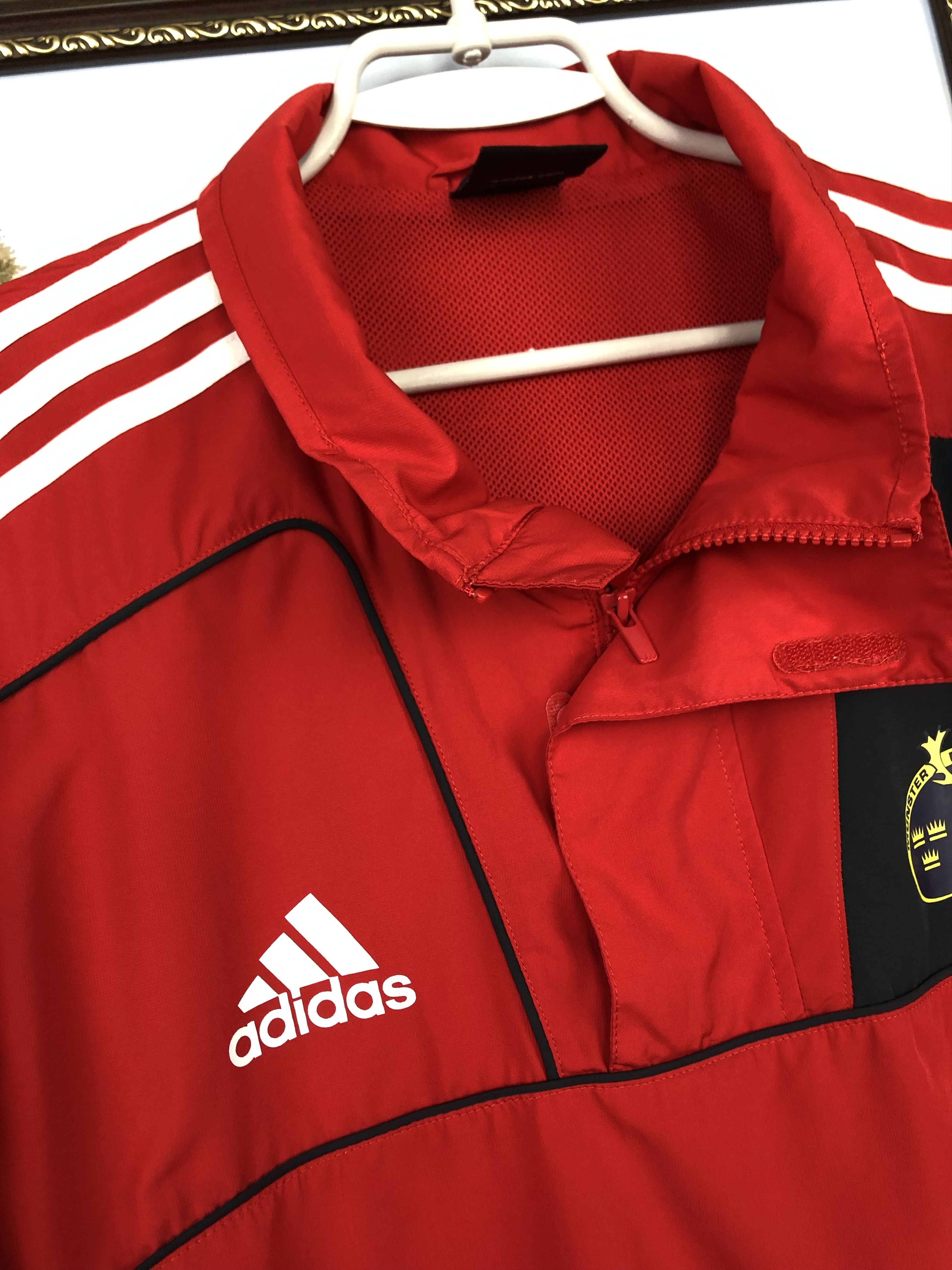 Adidas Vintage Munster Rugby Adidas Jacket Track Top Rare Red Size US L / EU 52-54 / 3 - 6 Thumbnail