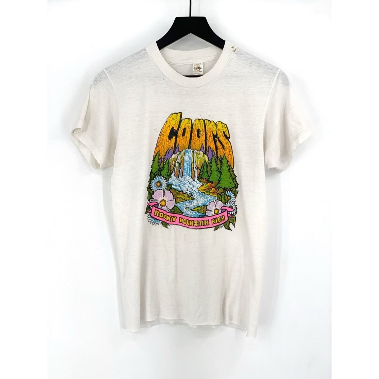 Other VTG COORS Beer Graphic Tee White S/M Size US S / EU 44-46 / 1 - 1 Thumbnail