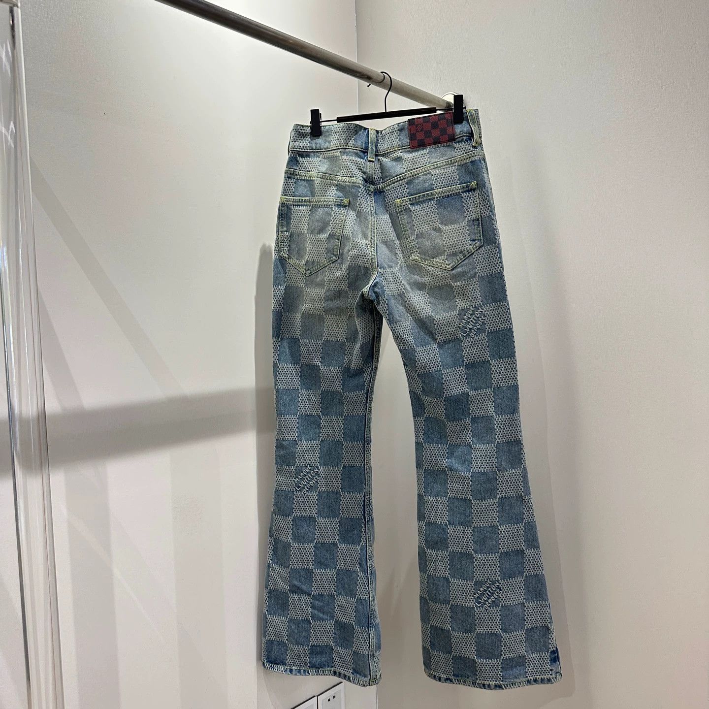Louis Vuitton Louis Vuitton P.W. Box Check Micro Flare Jeans 30 Cotton Size 30" / US 8 / IT 44 - 2 Thumbnail