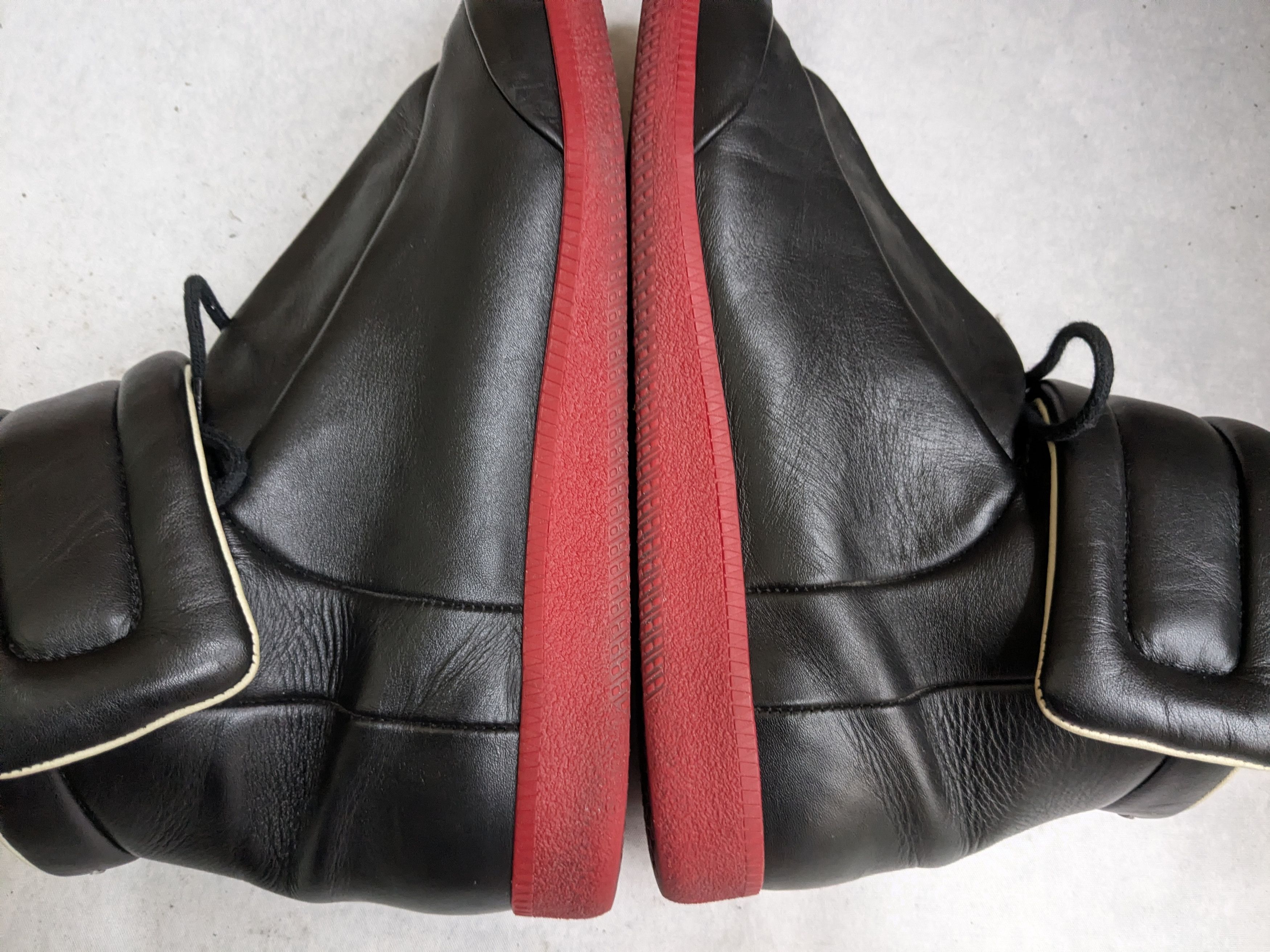 Maison Margiela Maison Margiela Future Black Red 11 44 Leather High Tops Size US 11 / EU 44 - 11 Thumbnail