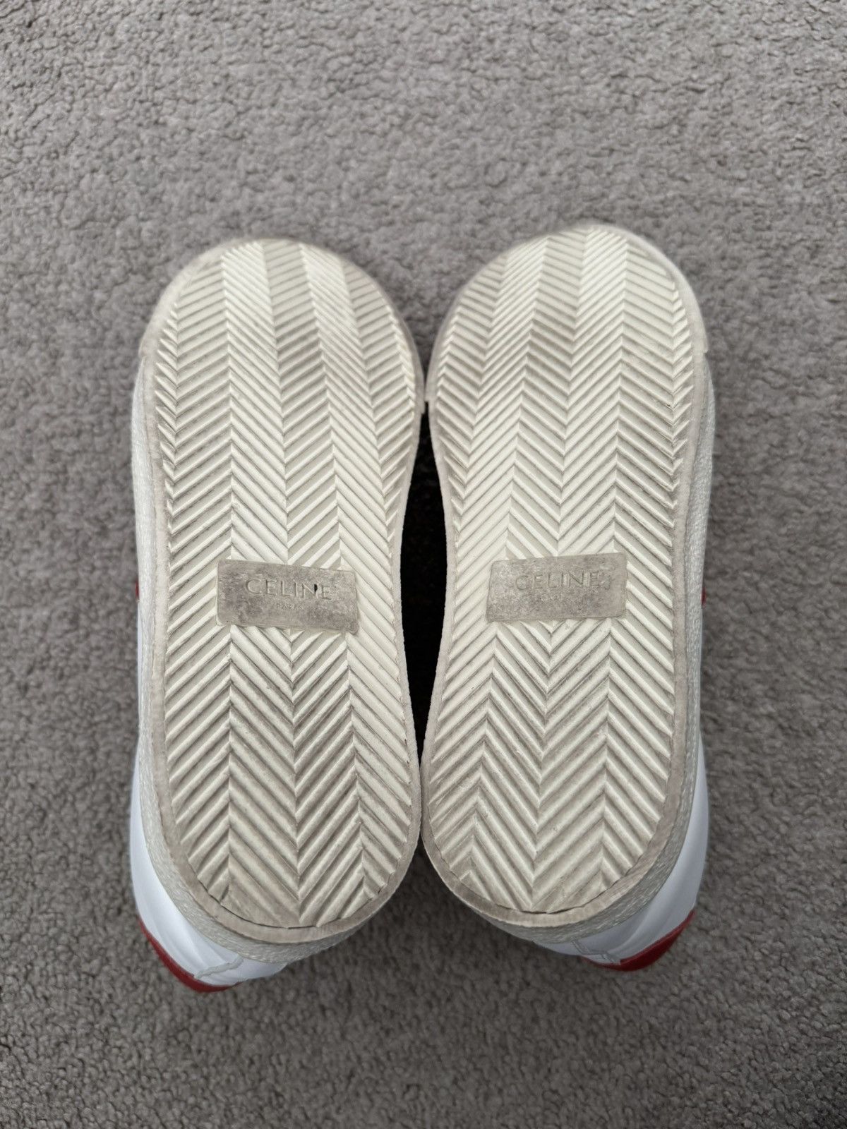 Celine Celine TR 01 Triomphe White & Red Mid Top Sneakers Size US 7 / EU 40 - 12 Thumbnail