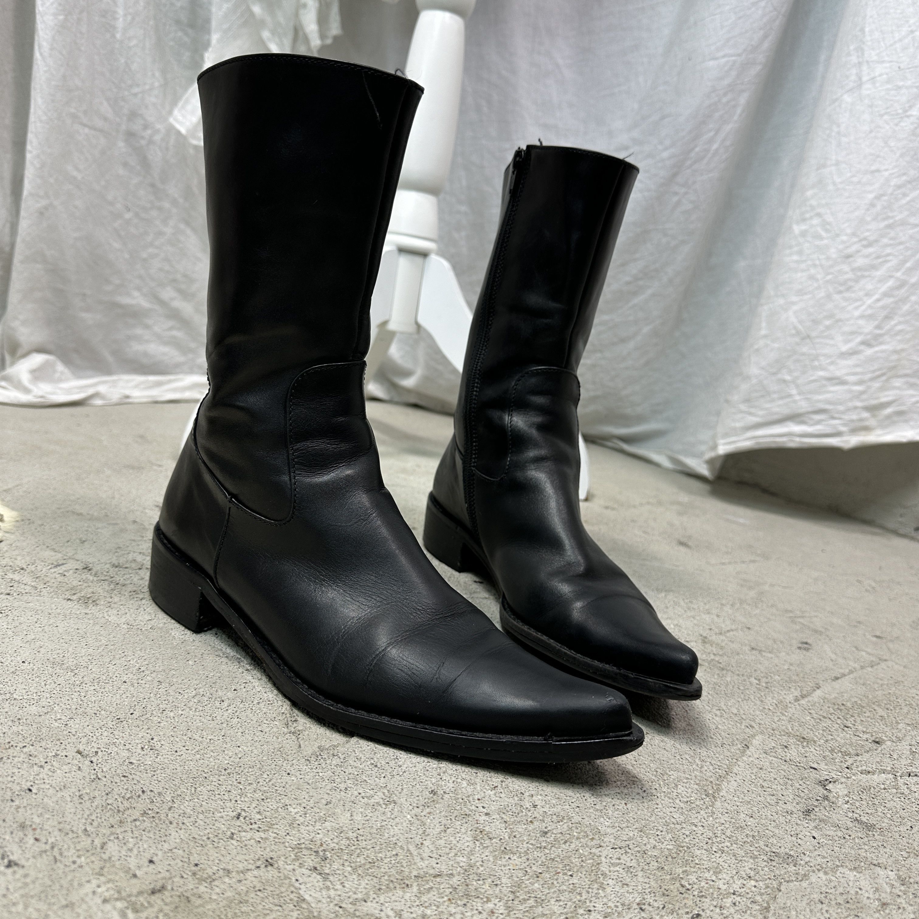 Pollini Vintage Grunge Leather Studio Pollini Boots Y2K Size US 8 / IT 38 - 10 Thumbnail