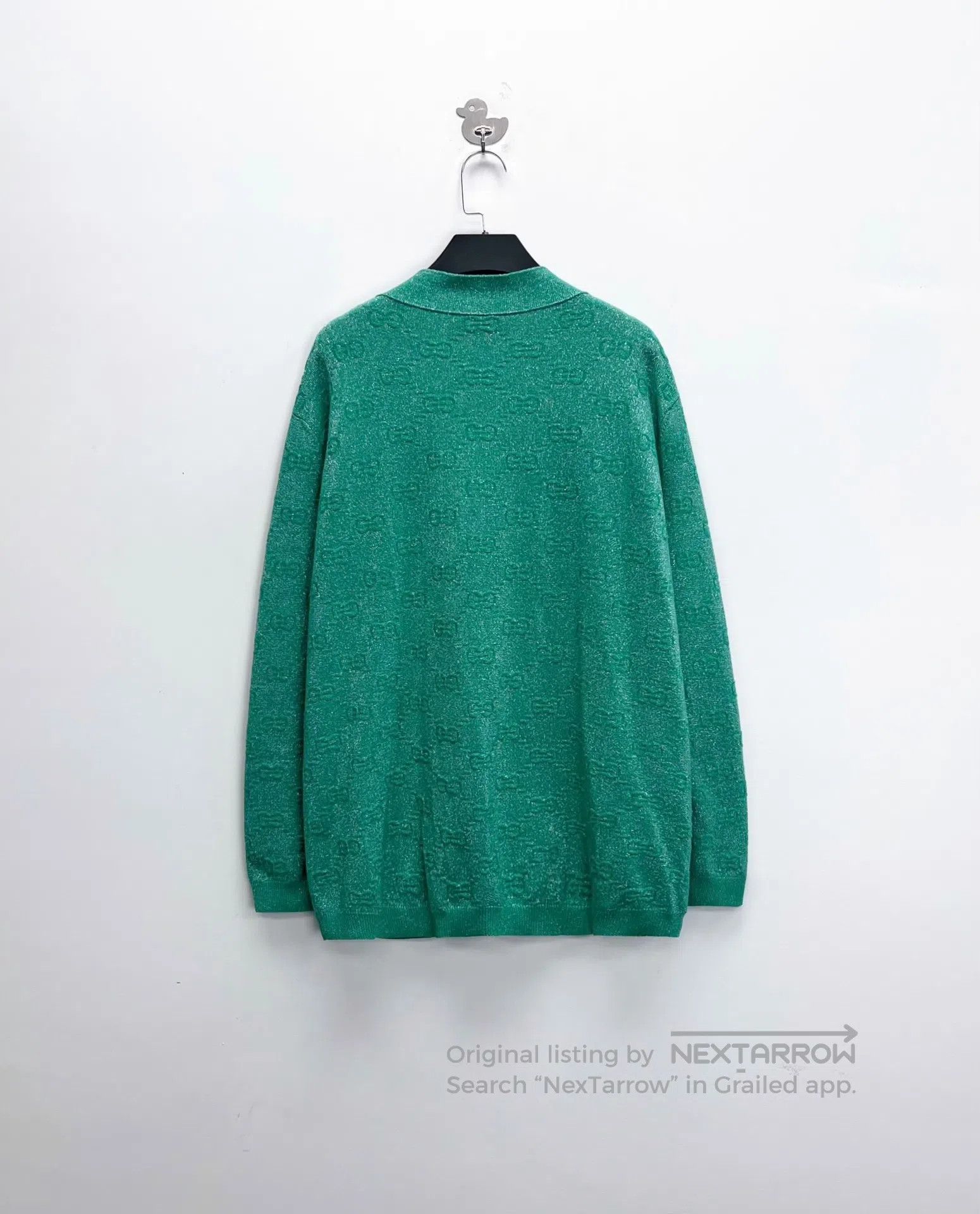 Gucci Guicci Green Glitter Knit Cardigan| Size US M / EU 48-50 / 2 - 2 Thumbnail