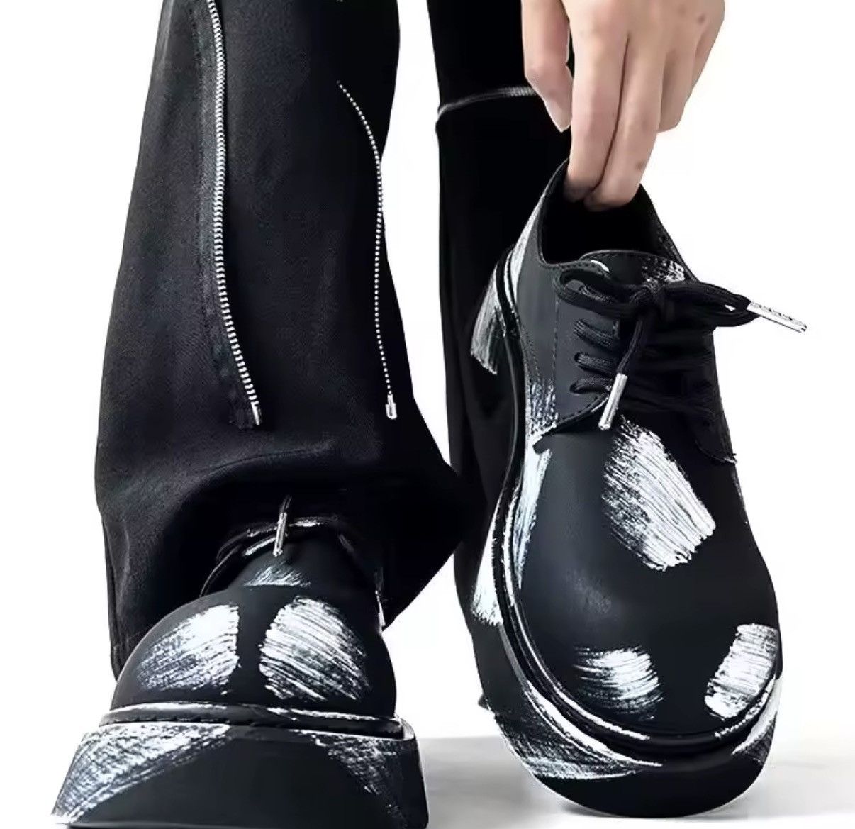 Other Genuine Leather Patchwork Designer Trendy Boots Size US 10 / EU 43 - 2 Thumbnail