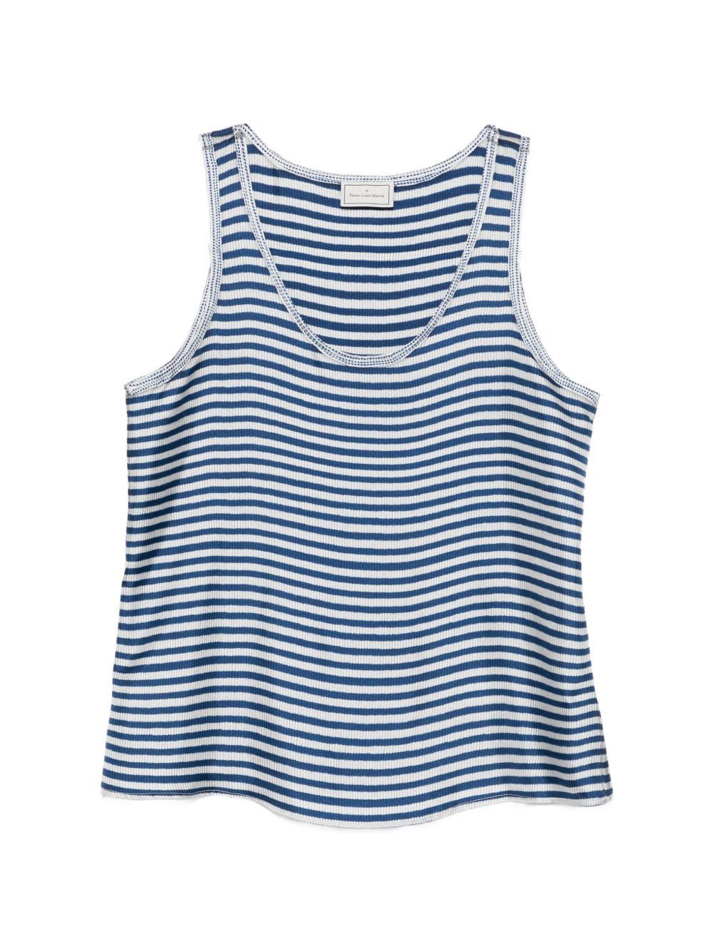 Pierre-Louis Mascia STRIPED SILK TANK TOP Size L / US 10 / IT 46 - 1 Thumbnail