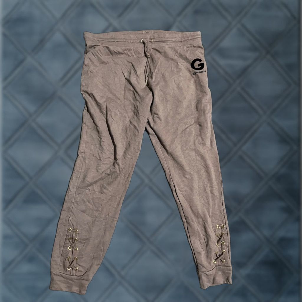 Guess VINTAGE GUESS Women's LG Fleece Jogger Pants Gothic Brown Size 36" / US 14 / IT 50 - 1 Thumbnail