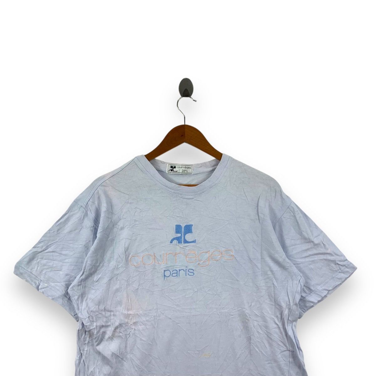 Courreges Vintage COURREGES PARIS HOMME Collection Tee Shirt Top Size US M / EU 48-50 / 2 - 2 Thumbnail