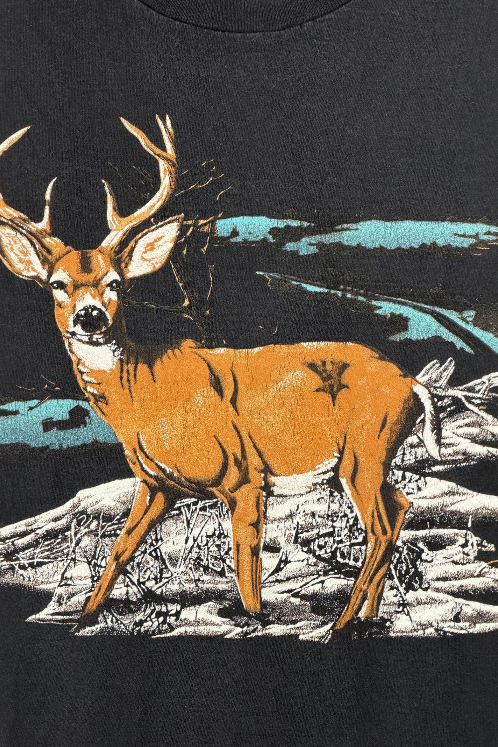 Vintage Vintage 90s Deer Wildlife Graphic T-Shirt USA Single Stitch Size US L / EU 52-54 / 3 - 4 Thumbnail