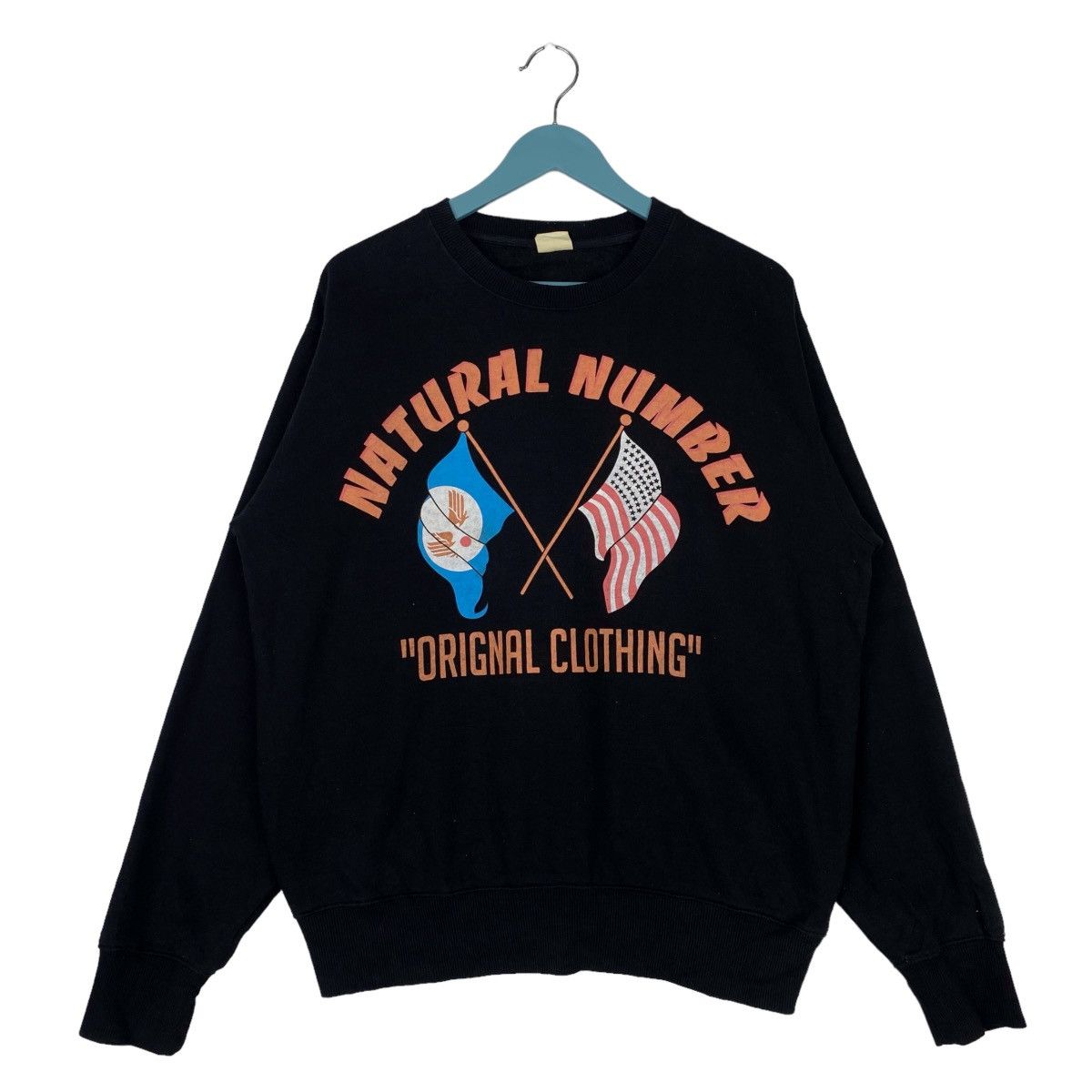 Designer × Vintage Natural Number Spellout Logo Sweatshirt Crewneck Pullover Size US L / EU 52-54 / 3 - 1 Thumbnail