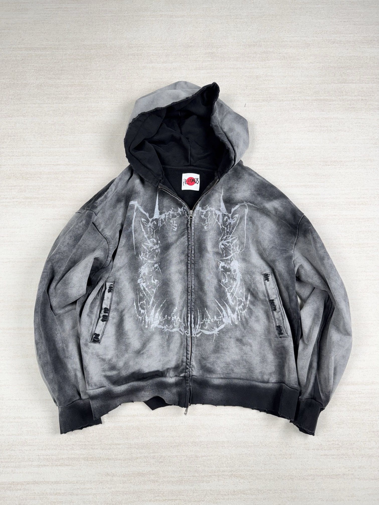 Japanese Brand FR(13)NDS Sweat Graphic Hoodie Size US L / EU 52-54 / 3 - 3 Thumbnail
