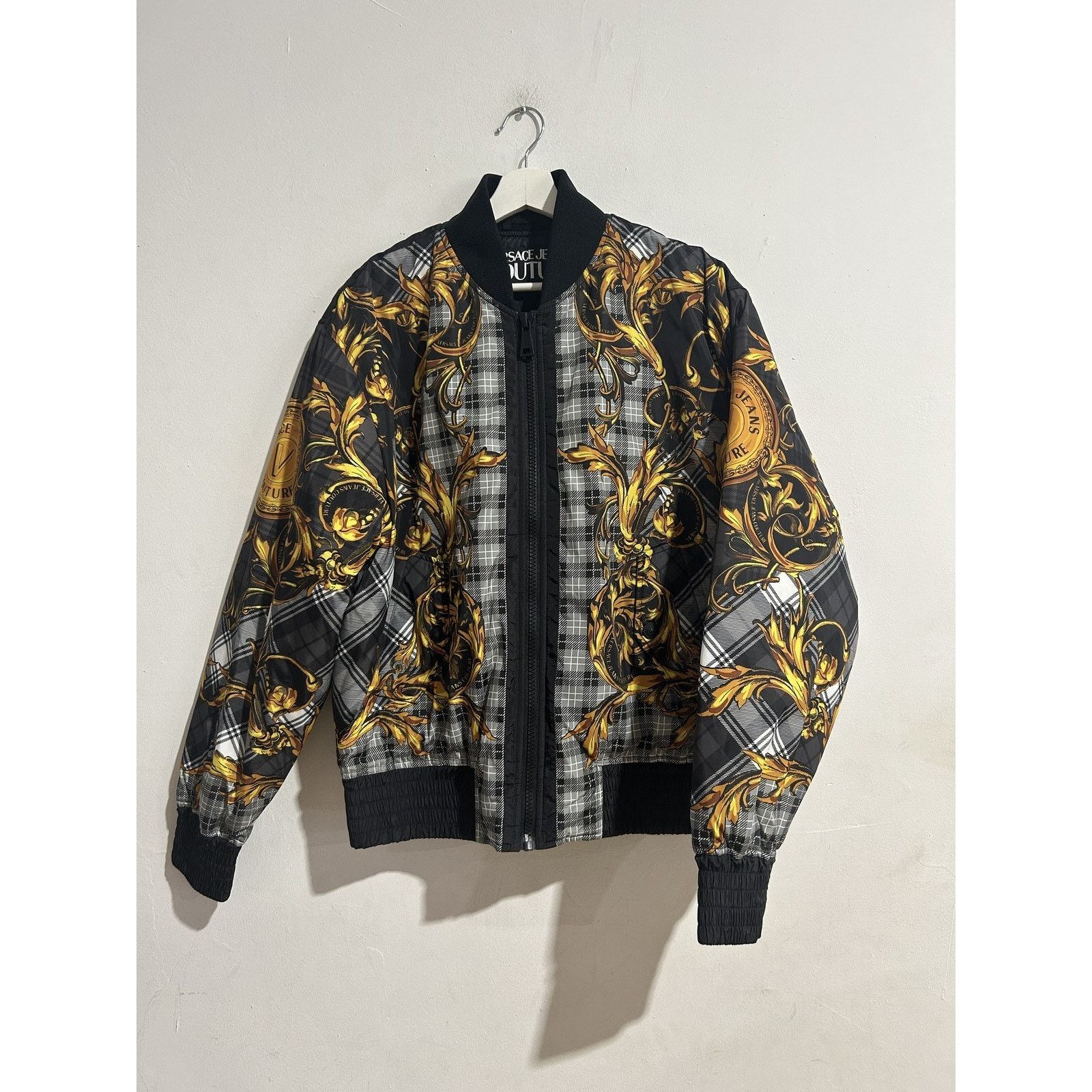 VERSACE BAROQUE PRINT BOMBER JACKET SIZE SMALL PREOWNED