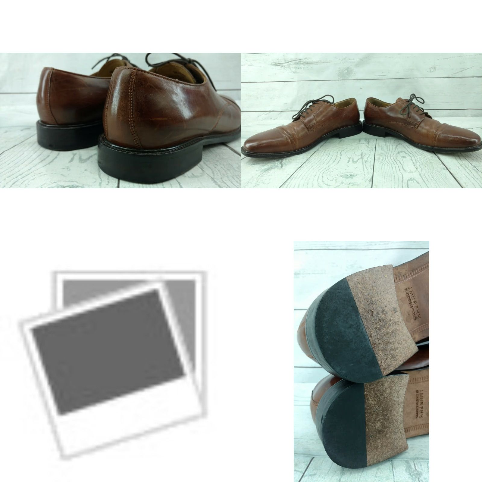 Johnston & Murphy Johnston & Murphy Men's Brown Leather Cap Toe Oxfords 9.5M Size ONE SIZE - 8 Thumbnail