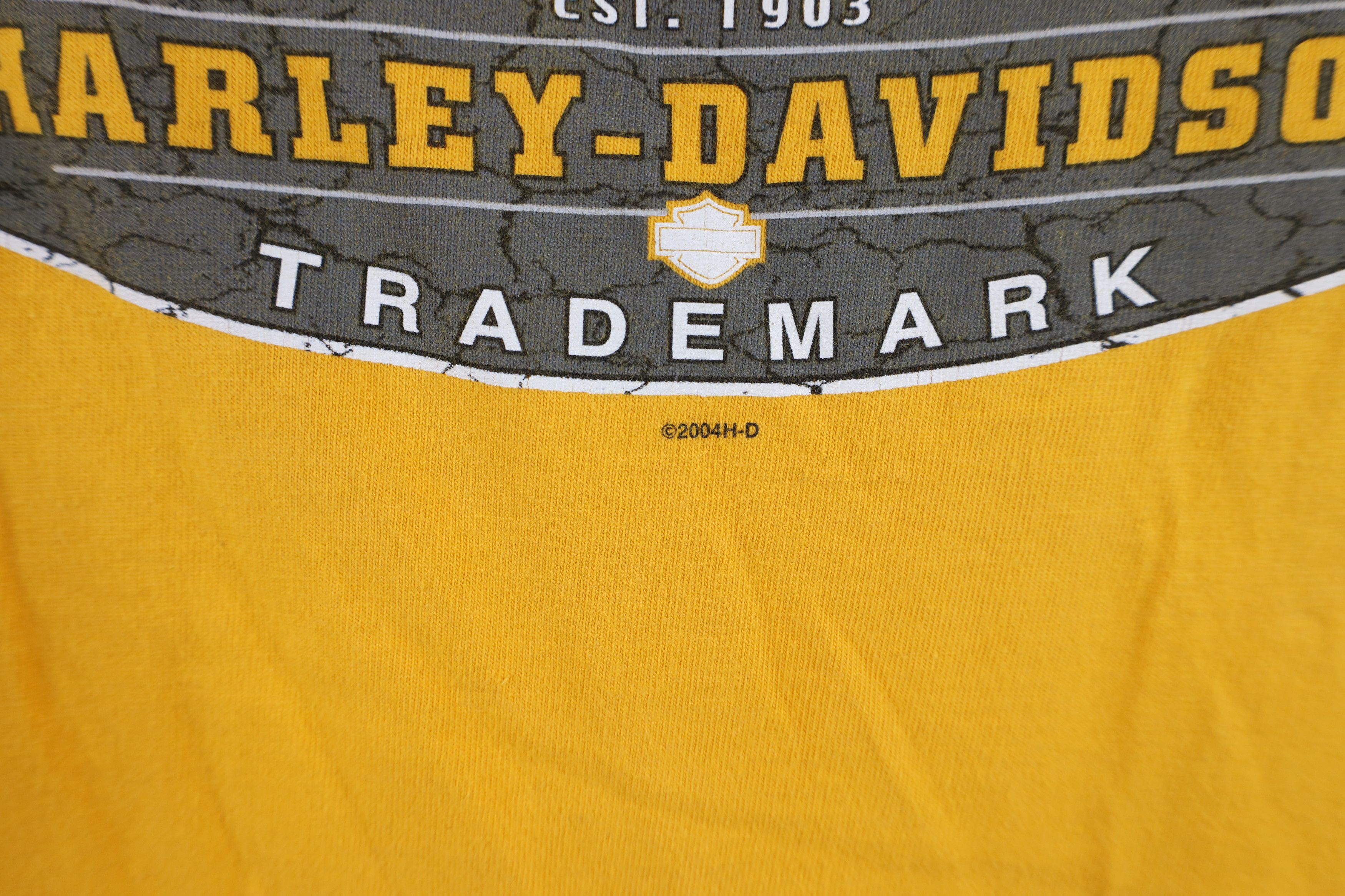 Harley Davidson × Vintage Vintage Y2K Harley Davidson Spell Florida T-Shirt Yellow USA Size US M / EU 48-50 / 2 - 5 Thumbnail