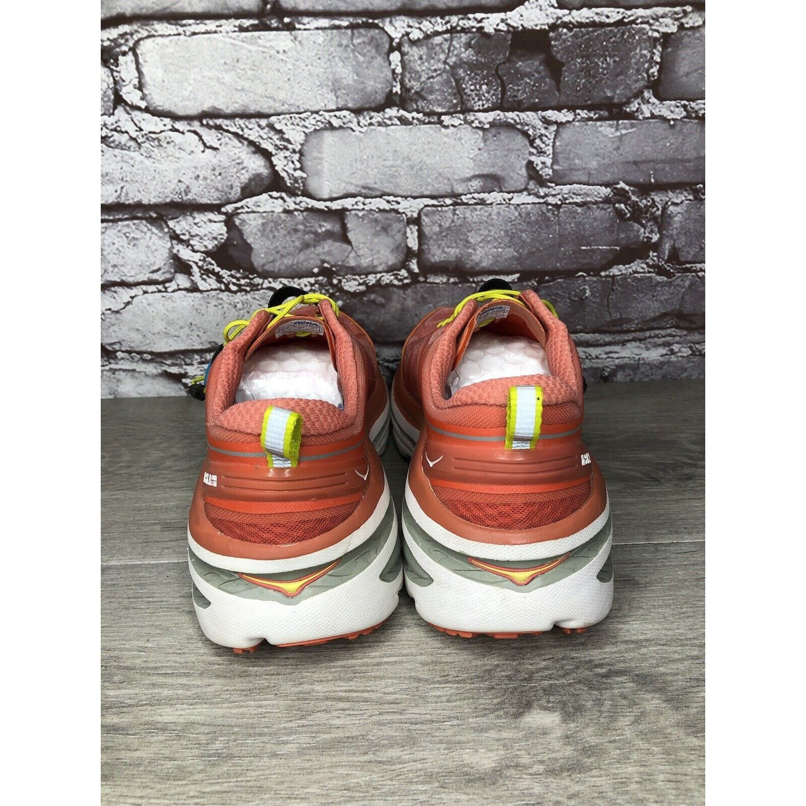 Hoka Hoka One One Bondi 3 Coral Orange Synthetic Lace Up Gym Runn Size US 7.5 / IT 37.5 - 6 Thumbnail