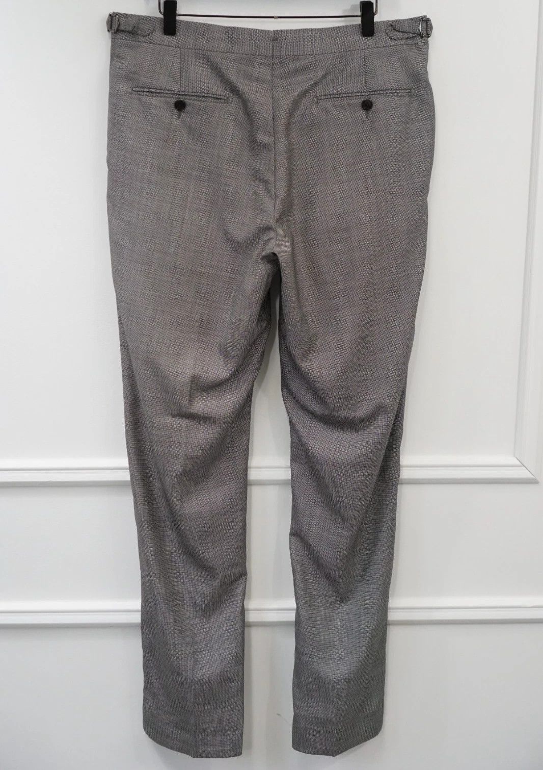 Suitsupply Men Suitsupply Pants Trousers Silk & Wool Grey Size UK/US42 Size 42R - 2 Thumbnail