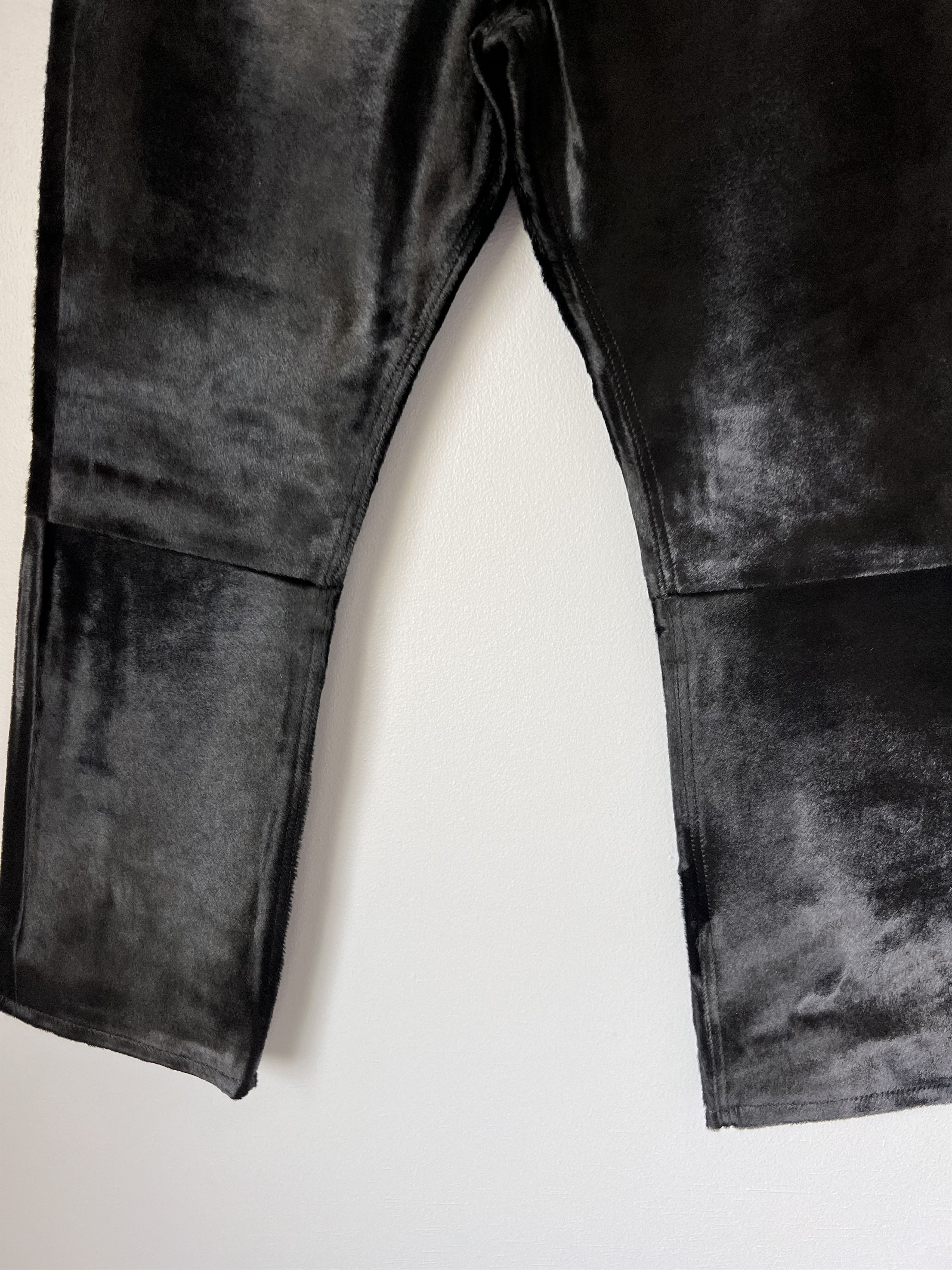 Denim Tears Genuine Calf Hair Pants in Black