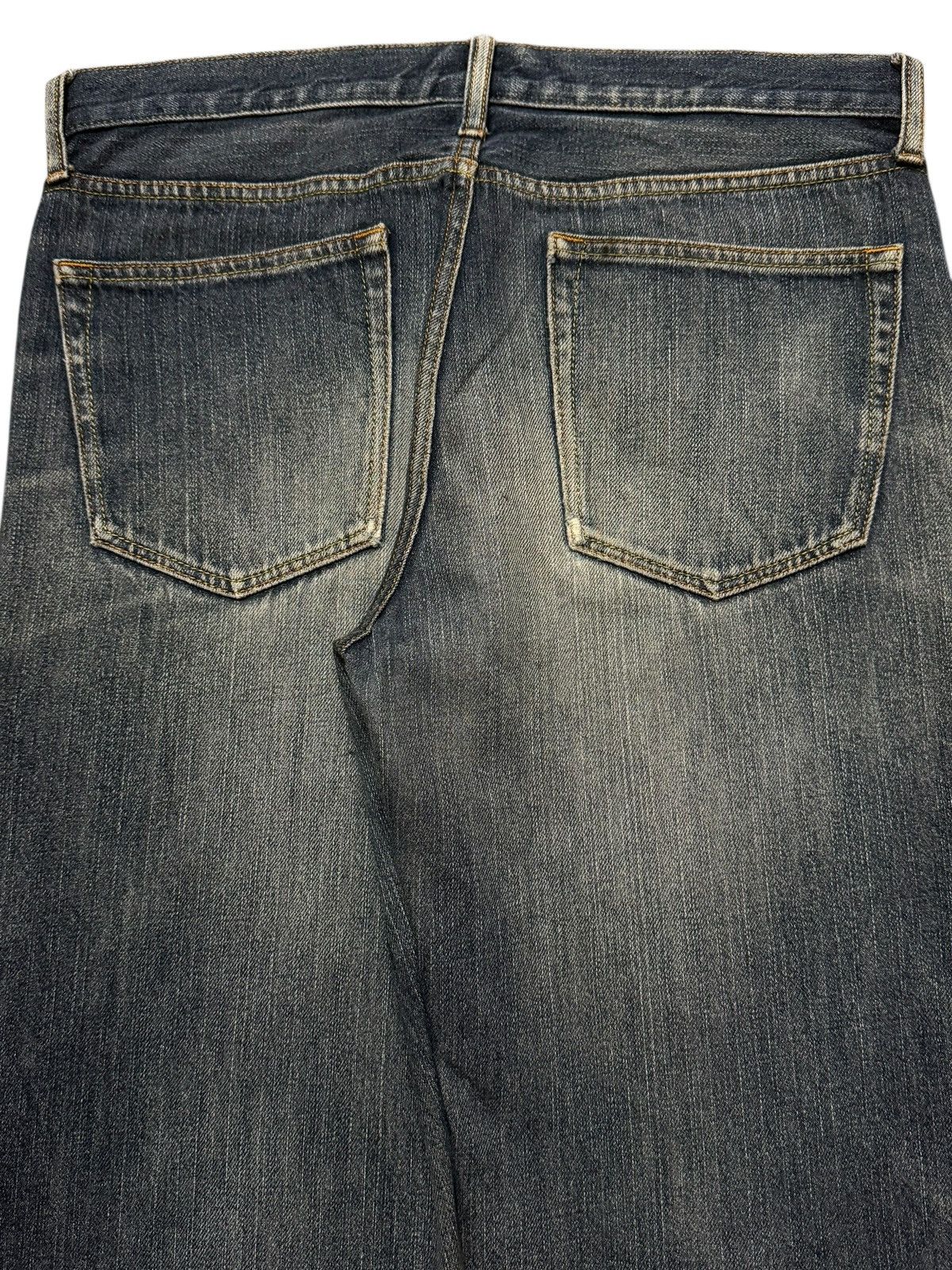 GU Vintage Y2K Japanese GU Faded Wash Distress Wide Leg Loose Size US 33 - 5 Thumbnail