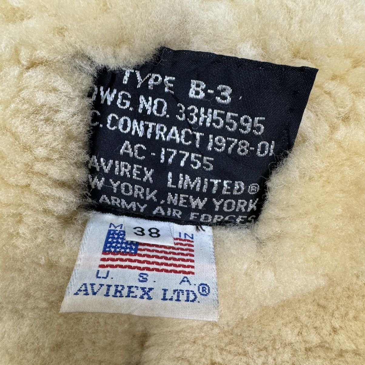 Avirex ☀️80s AVIREX LIMITED SHEEPSKIN B3 LEATHER JACKET Size US M / EU 48-50 / 2 - 11 Thumbnail