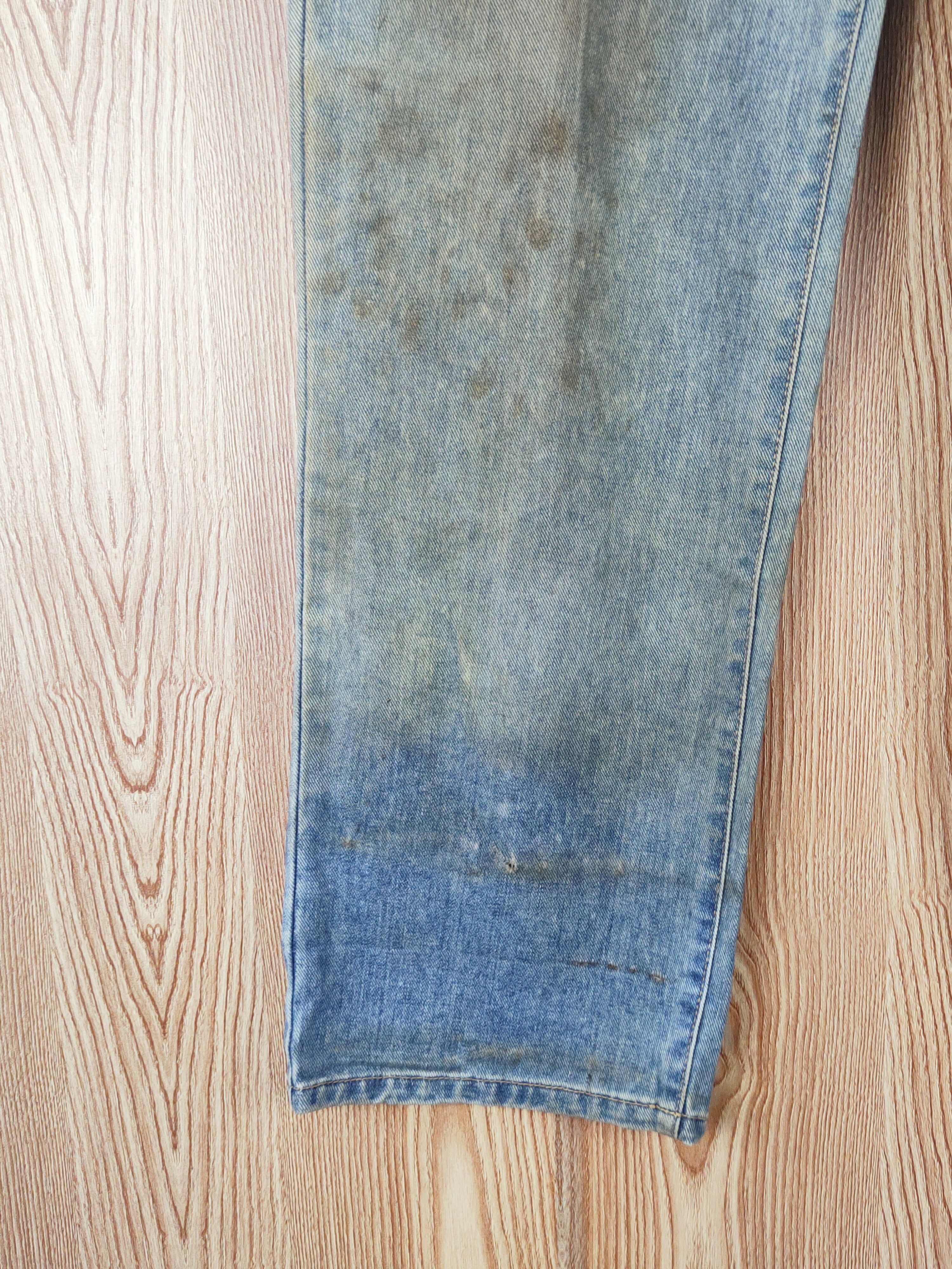 Japanese Brand Halley Stone Blue Faded Distressed Ripped Jeans #W504 Size US 34 / EU 50 - 4 Thumbnail