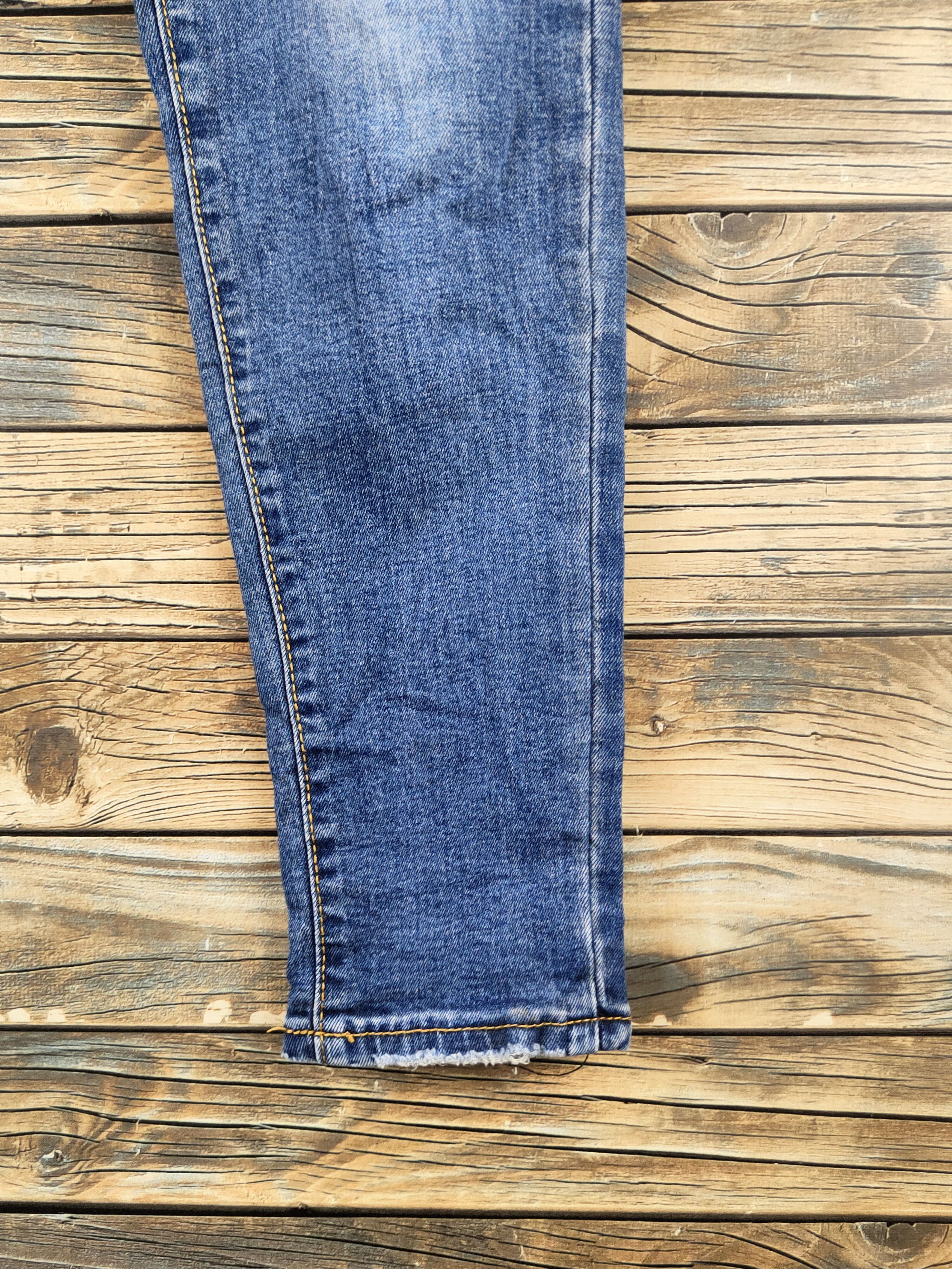 Japanese Brand Japanese Brand Blue Distressed Ripped Skinny Jeans #S2923 Size US 29 - 6 Thumbnail