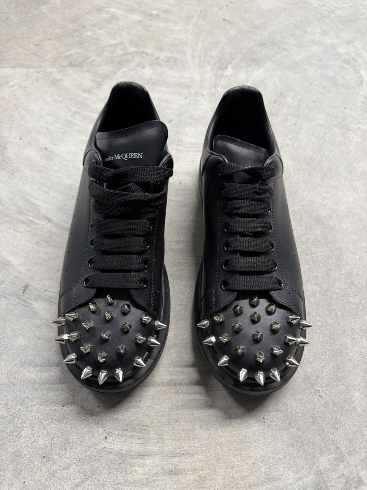 Alexander McQueen Alexander McQueen Leather Studded Sneakers Size US 11 / EU 44 - 2 Thumbnail
