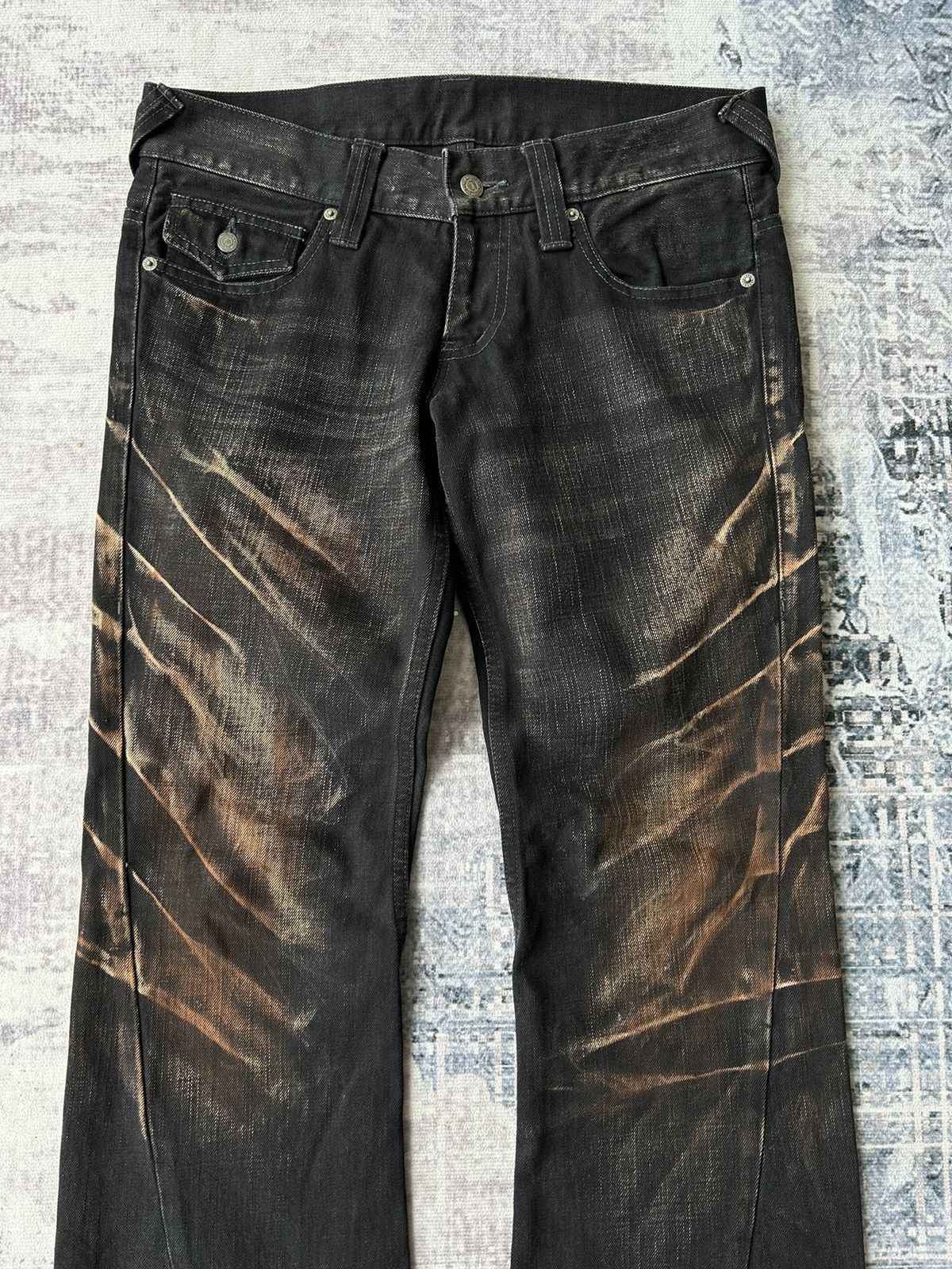Tornado Mart Tornado Mart Super Lace Flared Denim Size US 33 - 4 Thumbnail